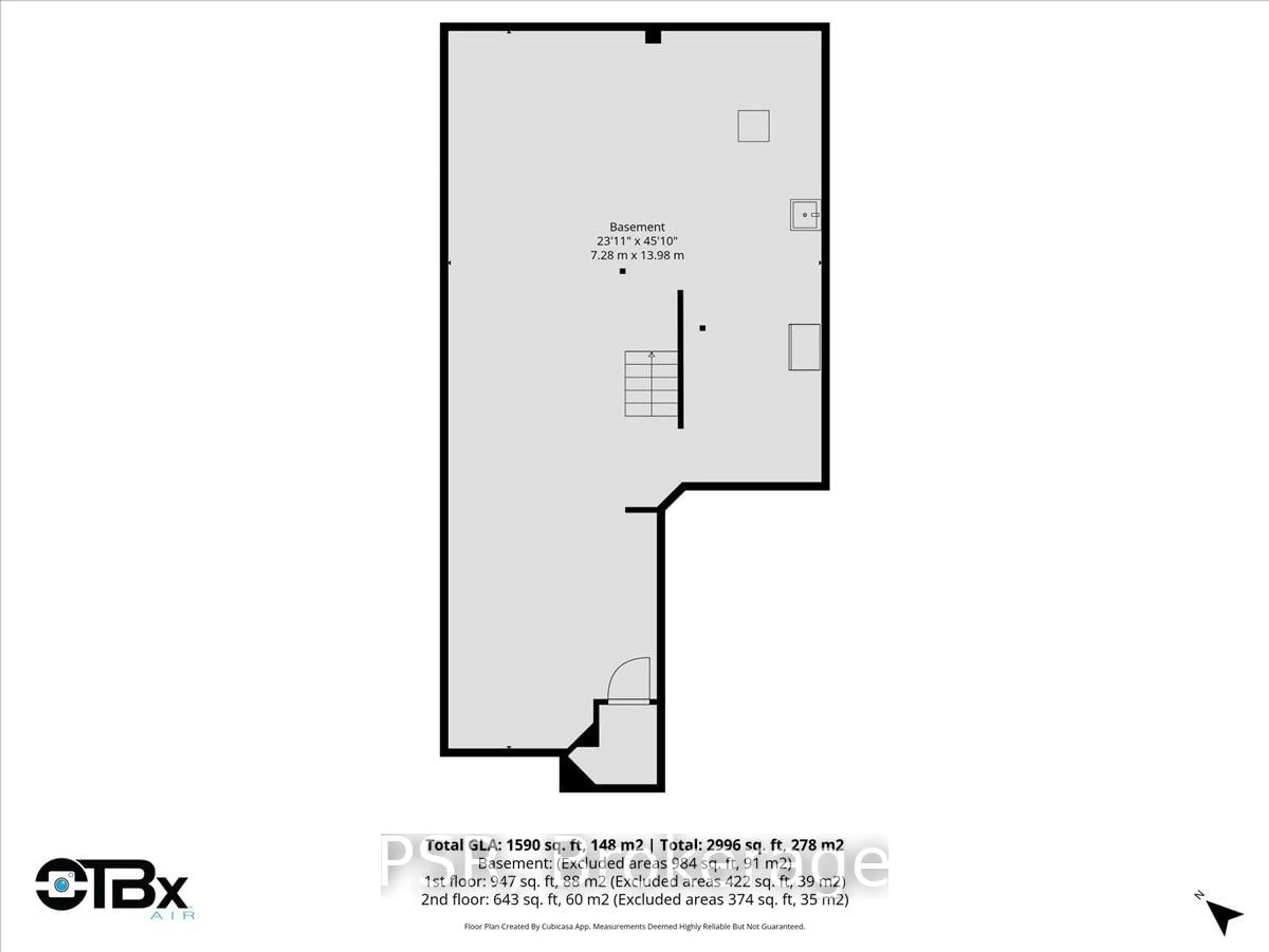 Floor plan for 3045 New St #55, Burlington Ontario L7N 3V9
