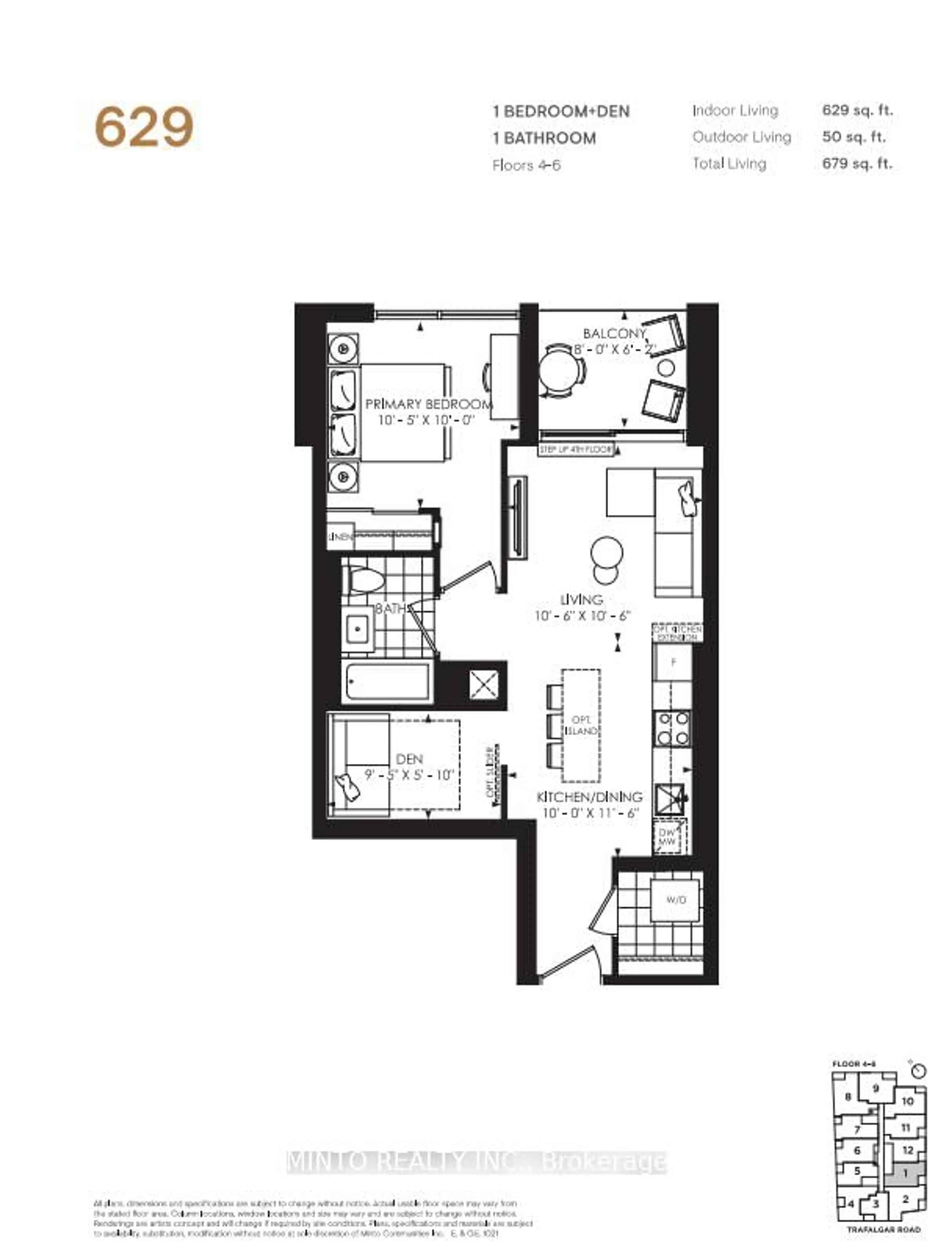 Floor plan for 3079 Trafalgar Rd #401, Oakville Ontario L6H 8C5