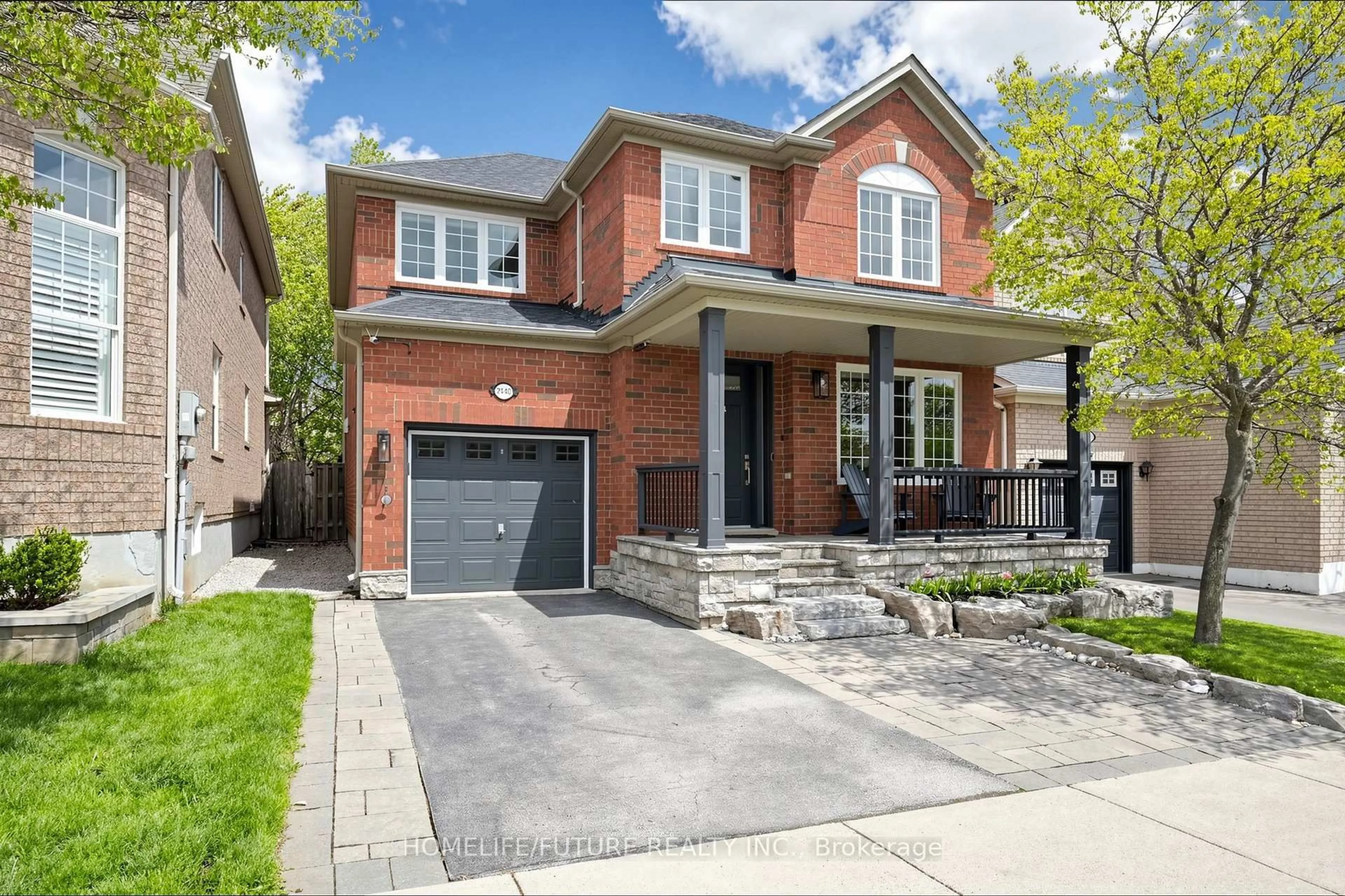 Home with brick exterior material, street for 2440 Hollybrook Dr, Oakville Ontario L6M 4S8