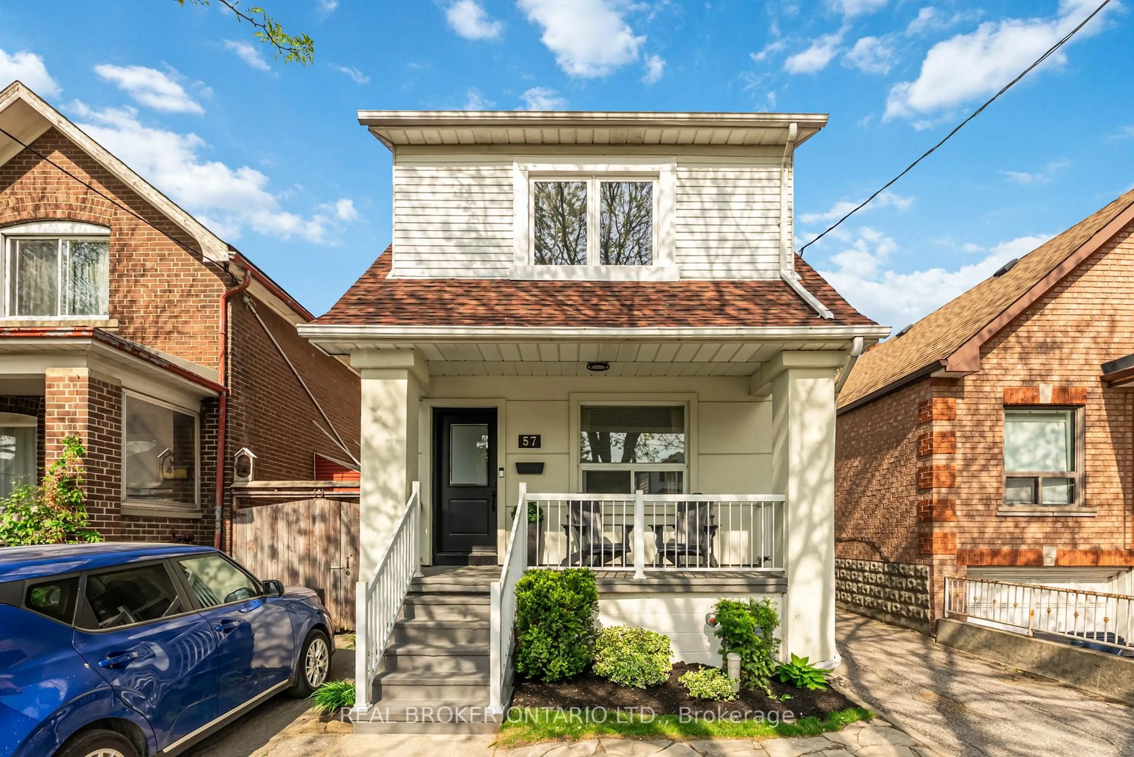 Home with brick exterior material, street for 57 Scott Rd, Toronto Ontario M6M 3T1
