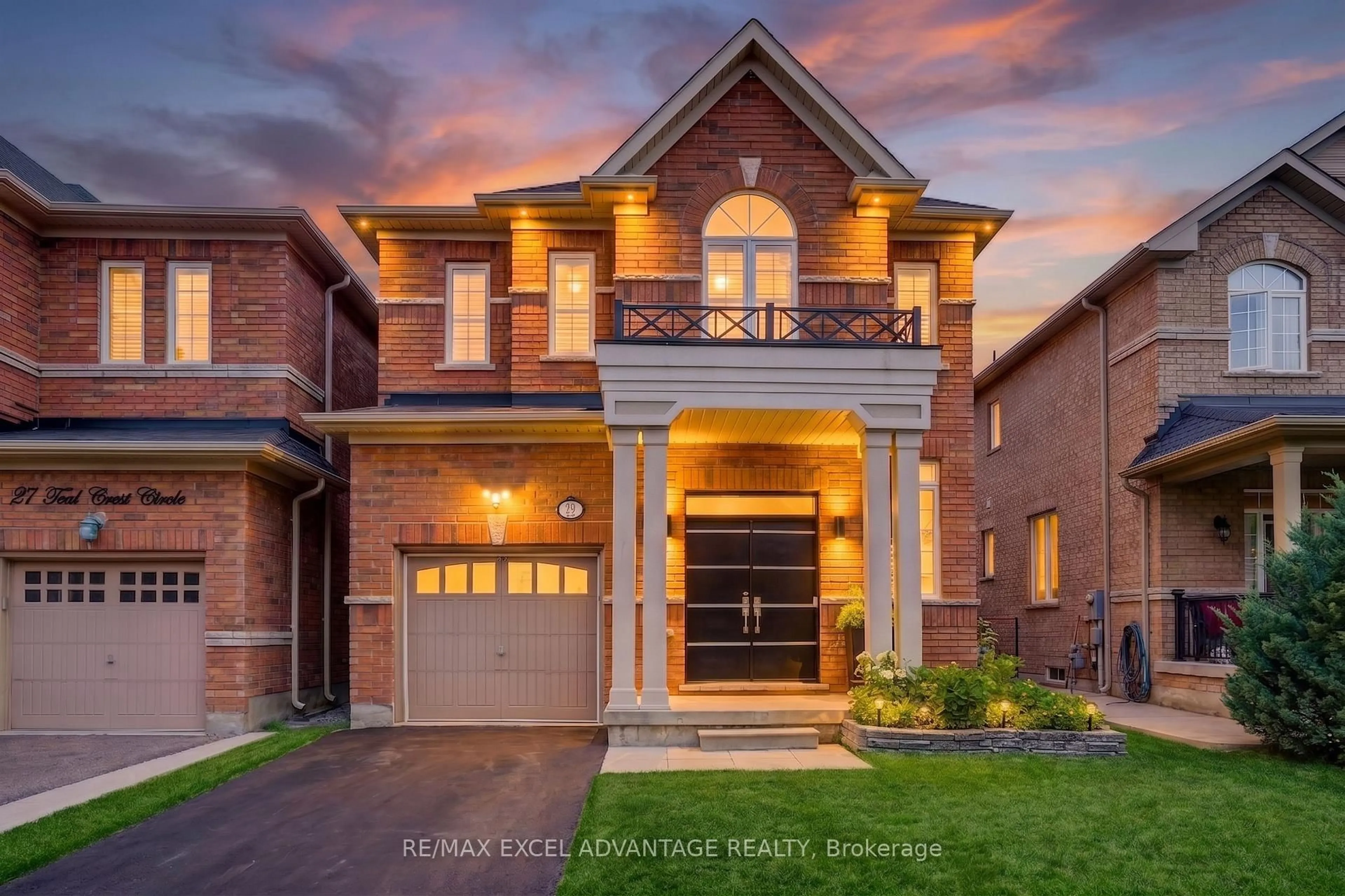 Home with brick exterior material, street for 29 Teal Crest Circ, Brampton Ontario L6X 2Z5