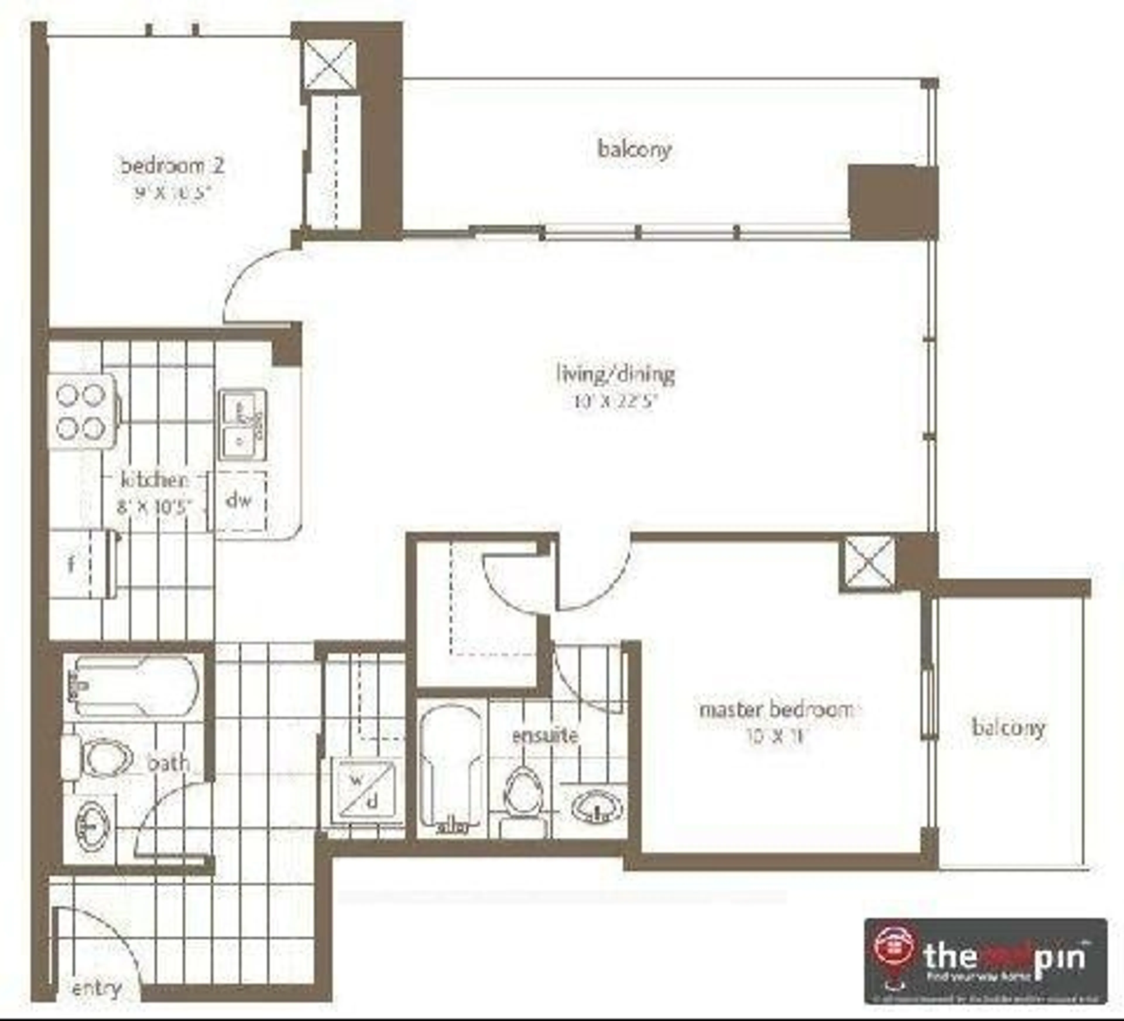 Floor plan for 4070 Confederation Pkwy #3009, Mississauga Ontario L5B 0E9