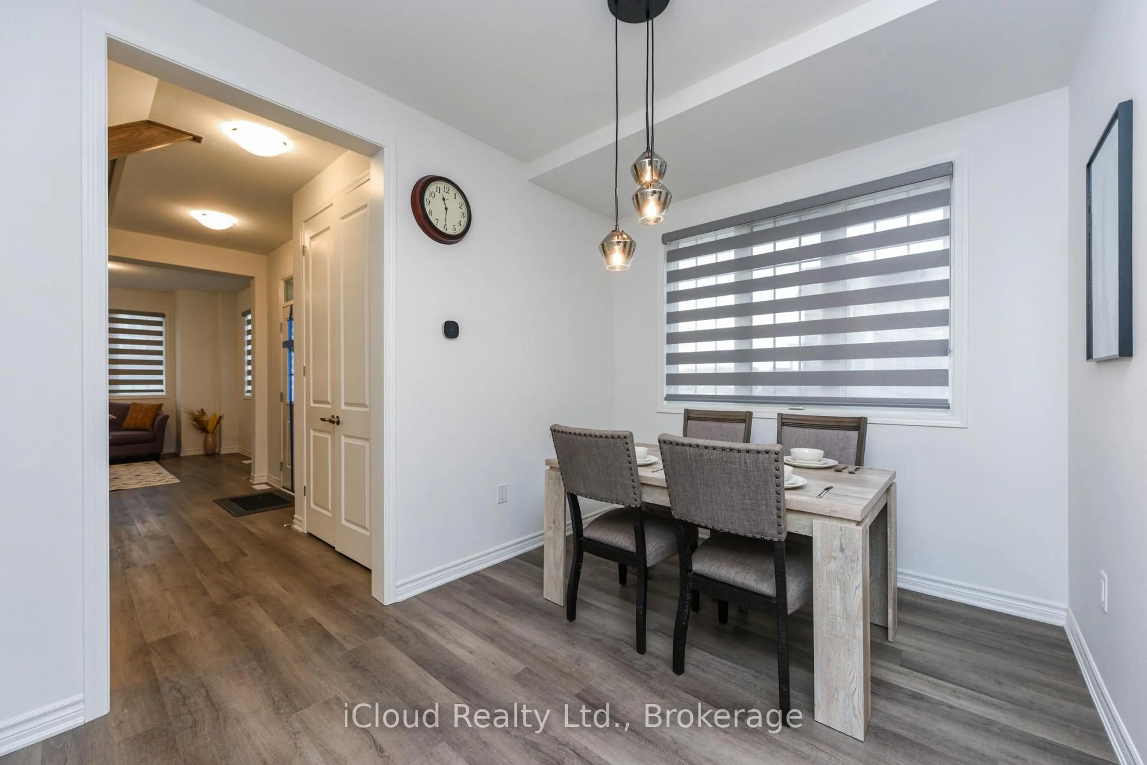 Dining room, wood/laminate floor for 1217 Ferguson Dr, Milton Ontario L9T 7V8