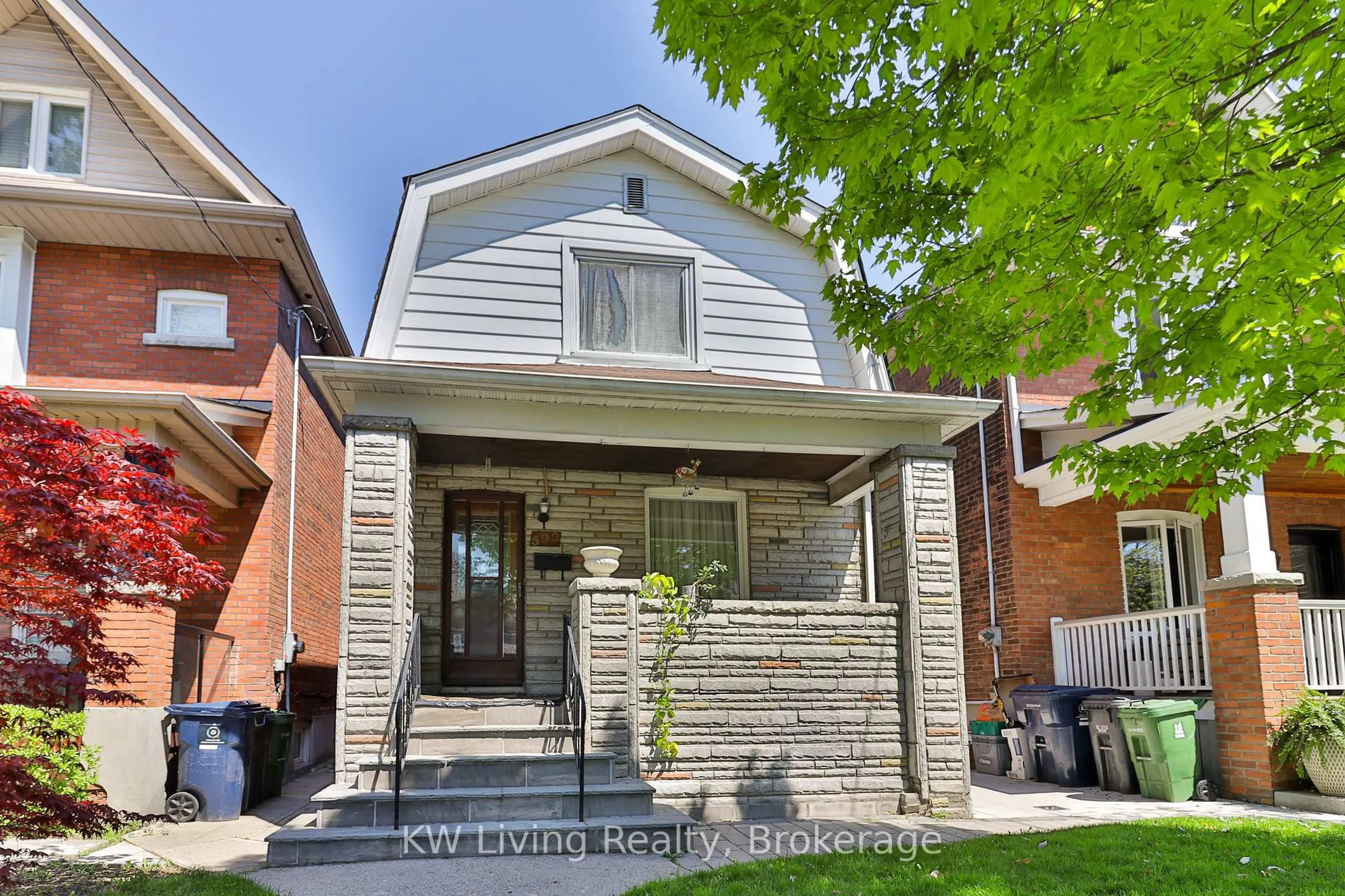 Home with brick exterior material, street for 599 Durie St, Toronto Ontario M6S 3H2