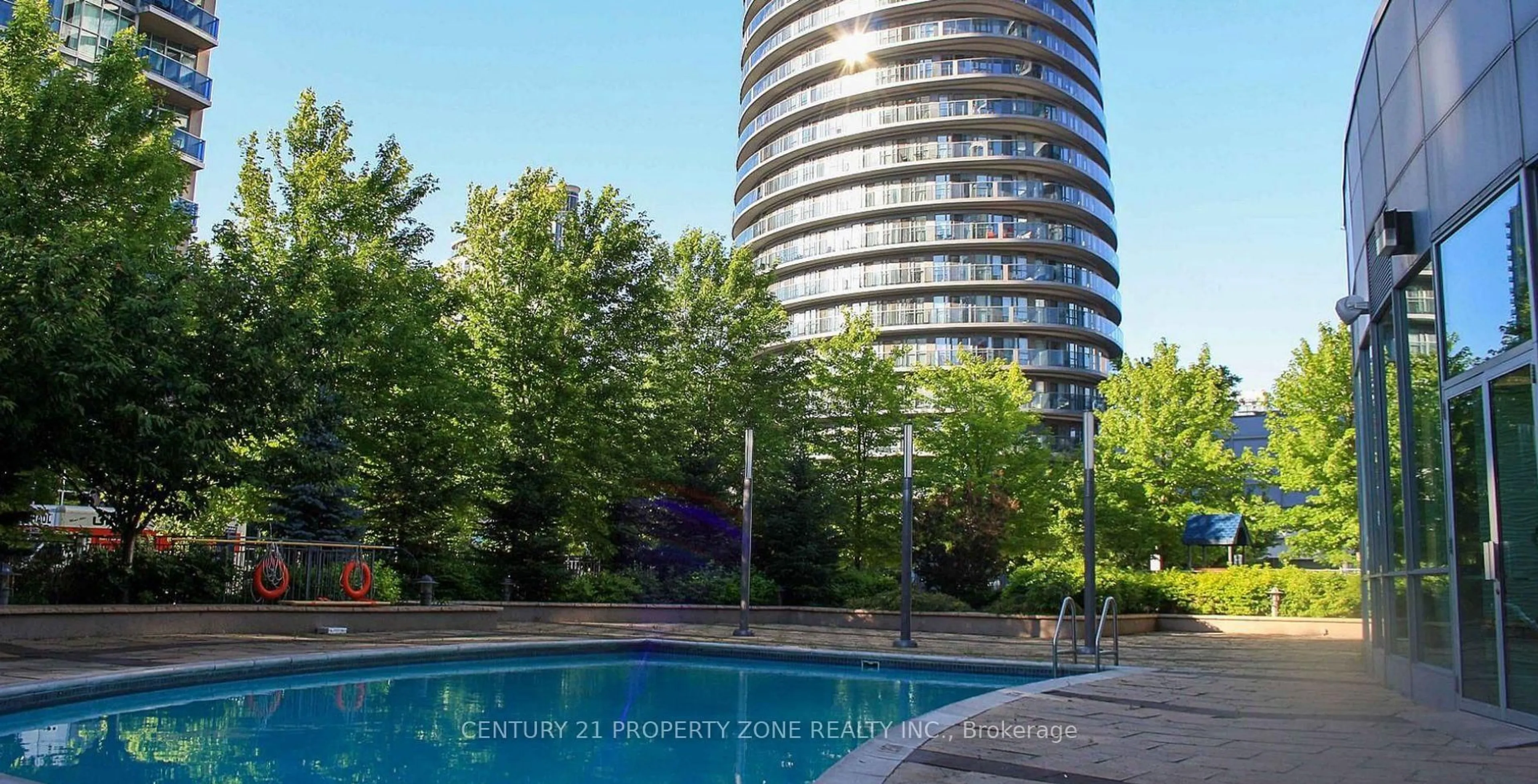A pic from outside/outdoor area/front of a property/back of a property/a pic from drone, unknown for 80 Absolute Ave #3303, Mississauga Ontario L4Z 0A5