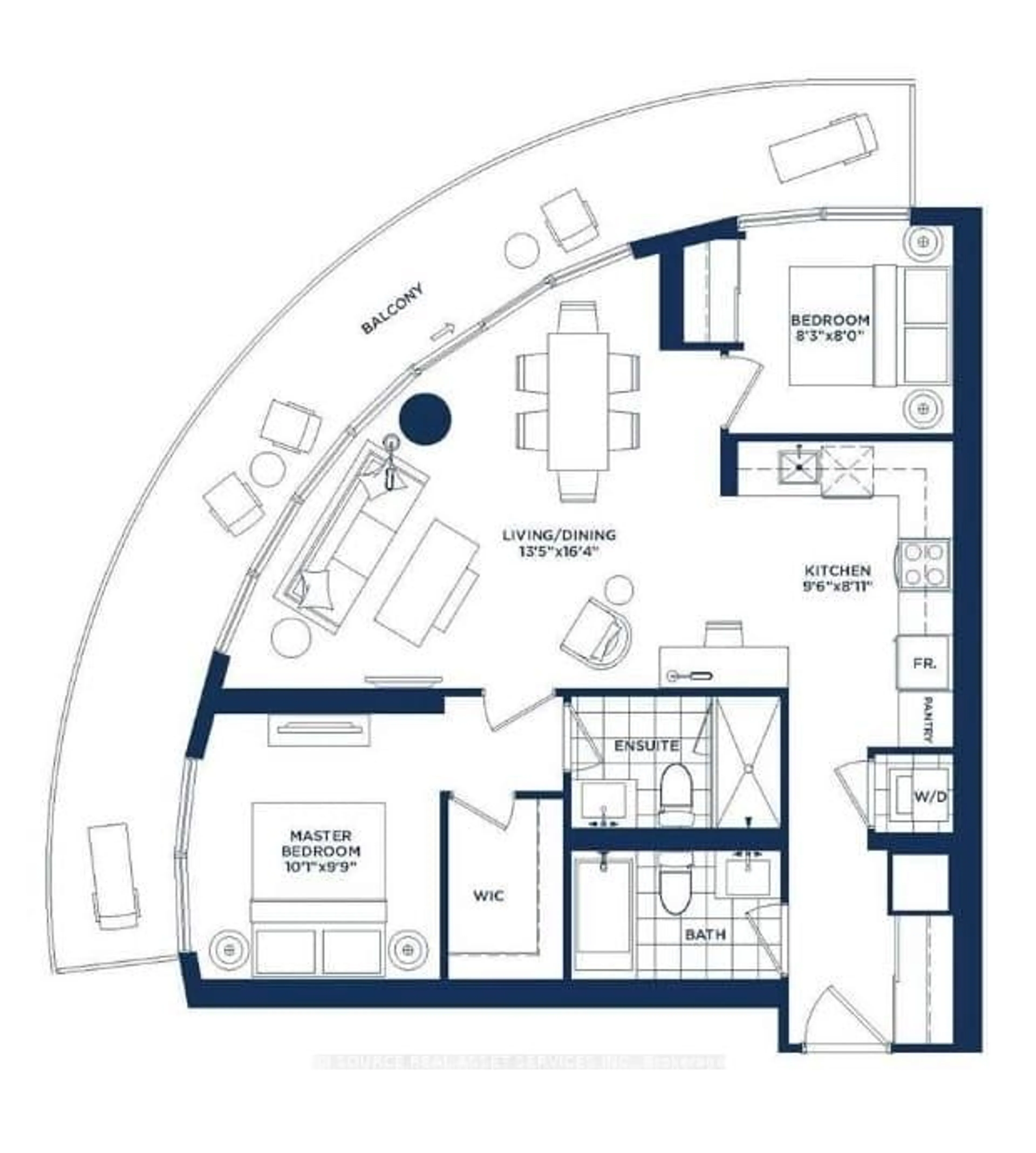 Floor plan for 30 Gibbs Rd #1009, Toronto Ontario M9B 0E4