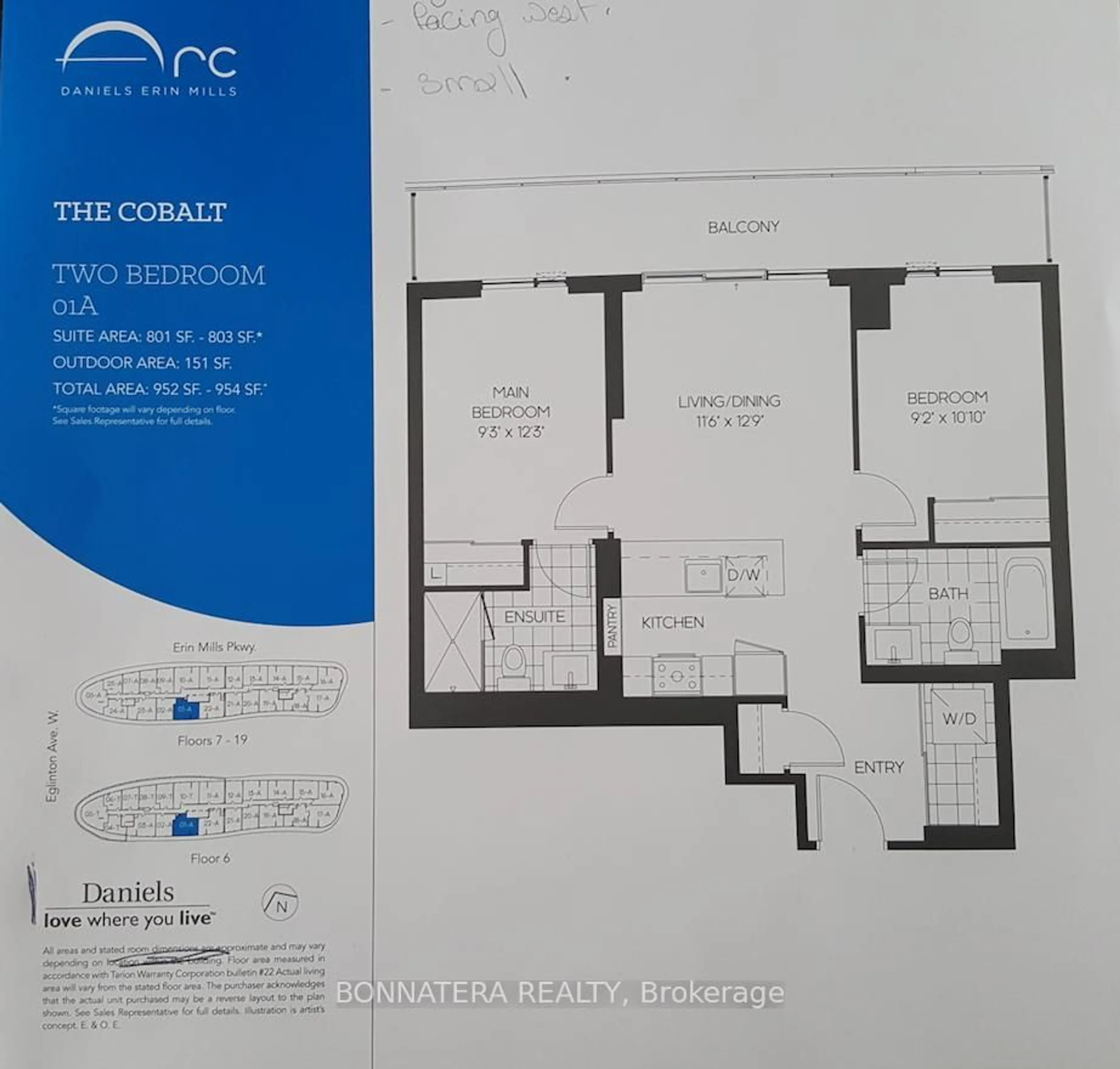 Floor plan for 2520 Eglinton Ave #1801, Mississauga Ontario L5M 0Y2