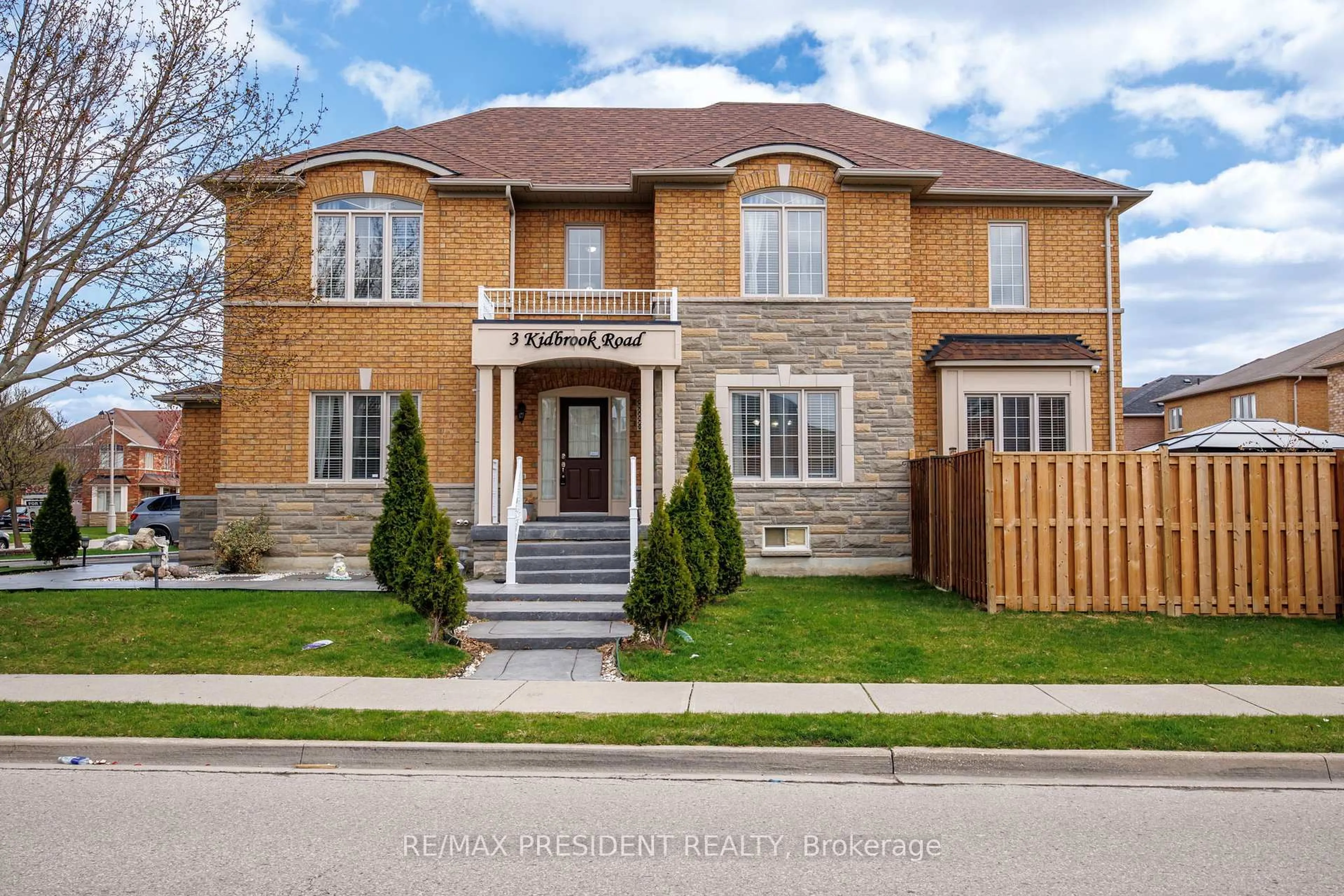 Home with brick exterior material, street for 3 Kidbrook Rd, Brampton Ontario L6P 1Z8