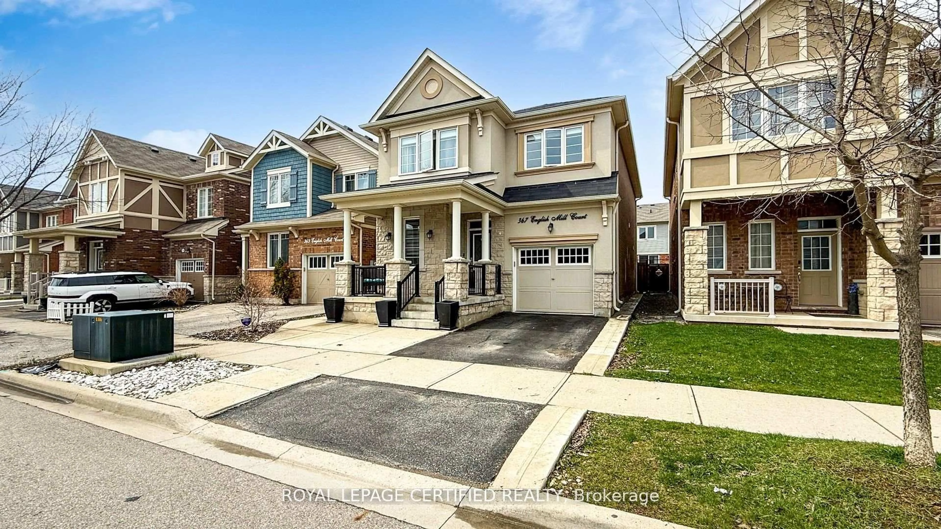 Home with brick exterior material, street for 367 English Mill Crt, Milton Ontario L9E 0A7