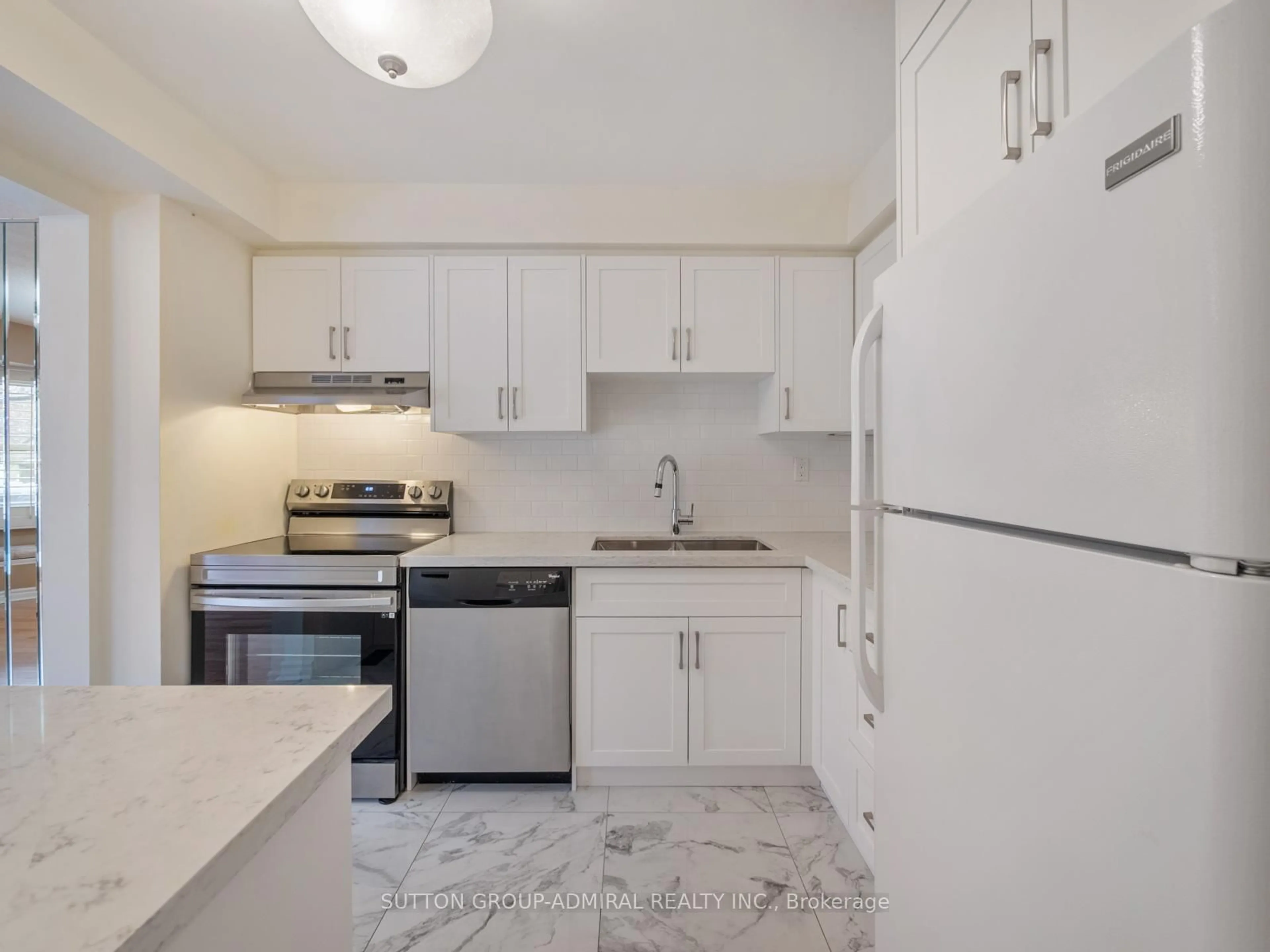 Standard kitchen, ceramic/tile floor for 385 The East Mall ##60, Toronto Ontario M9B 6J4