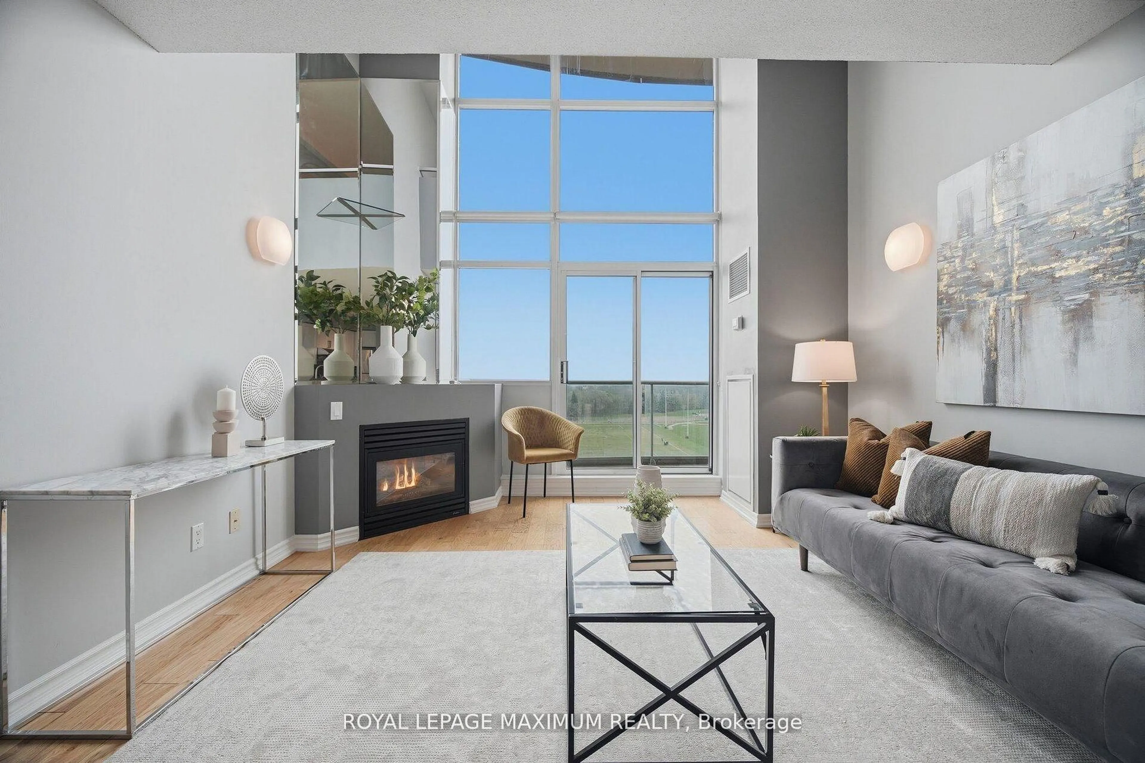 Living room with furniture, ceramic/tile floor for 200 Manitoba St #508, Toronto Ontario M8Y 3Y9