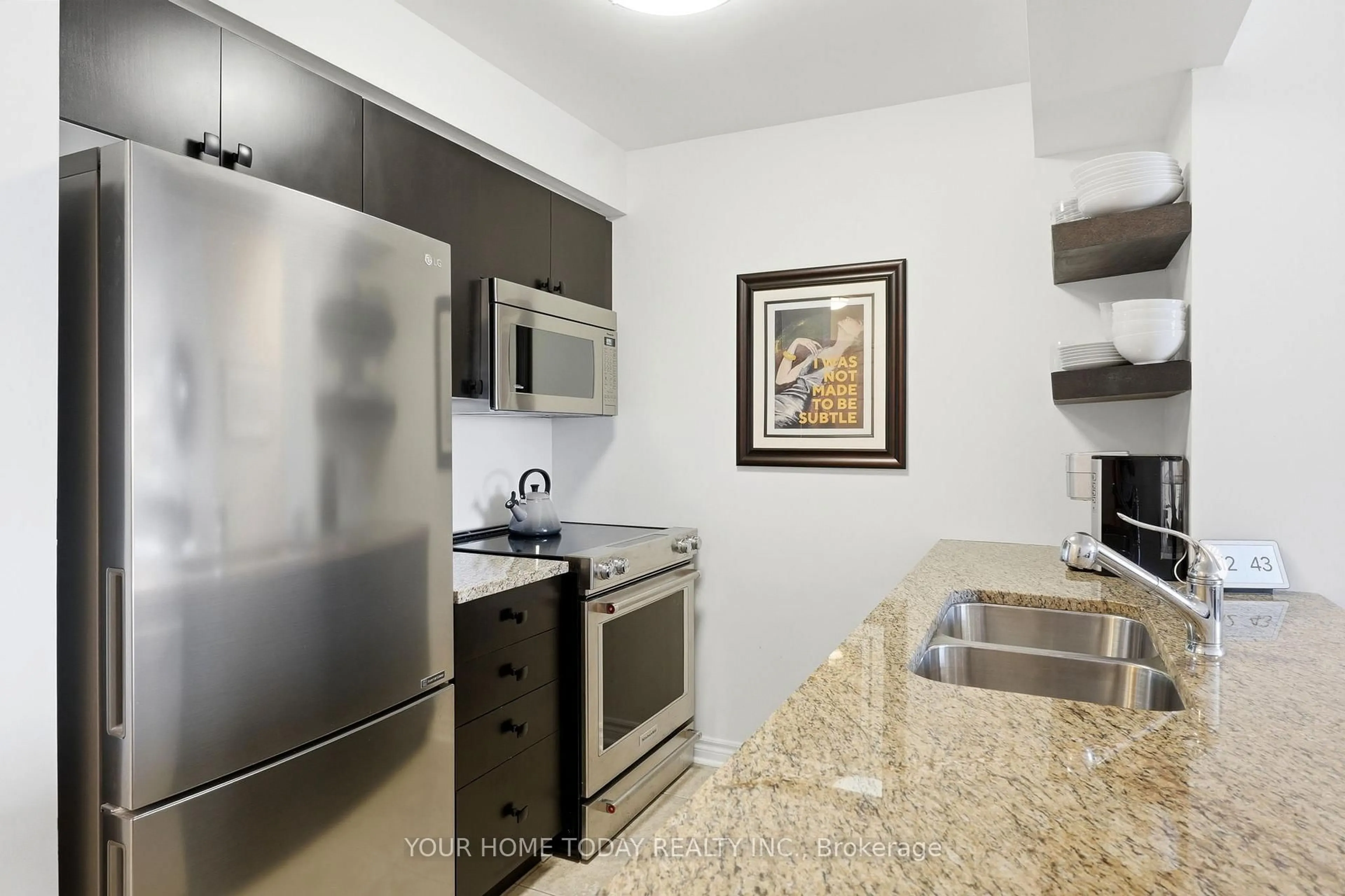 Standard kitchen, ceramic/tile floor for 2325 Central Park Dr #705, Oakville Ontario L6H 0E2