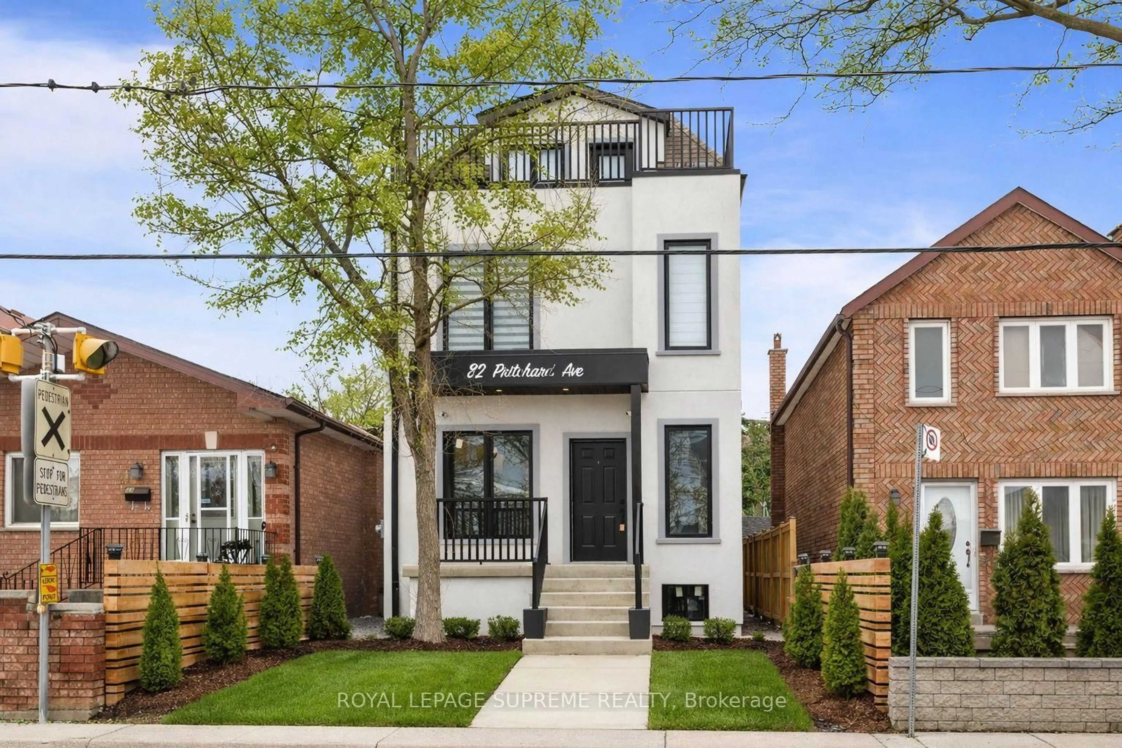 Home with brick exterior material, street for 82 Pritchard Ave, Toronto Ontario M6N 1T3