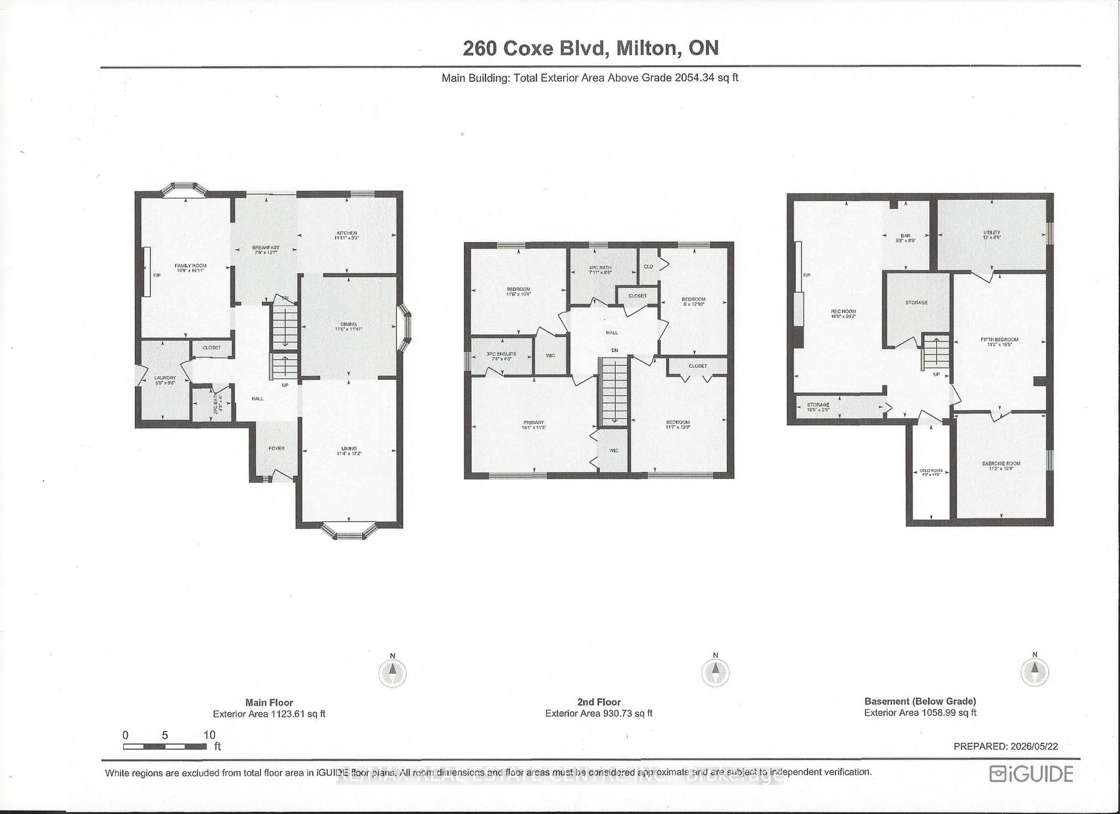 Floor plan for 260 Coxe Blvd, Milton Ontario L9T 4K8