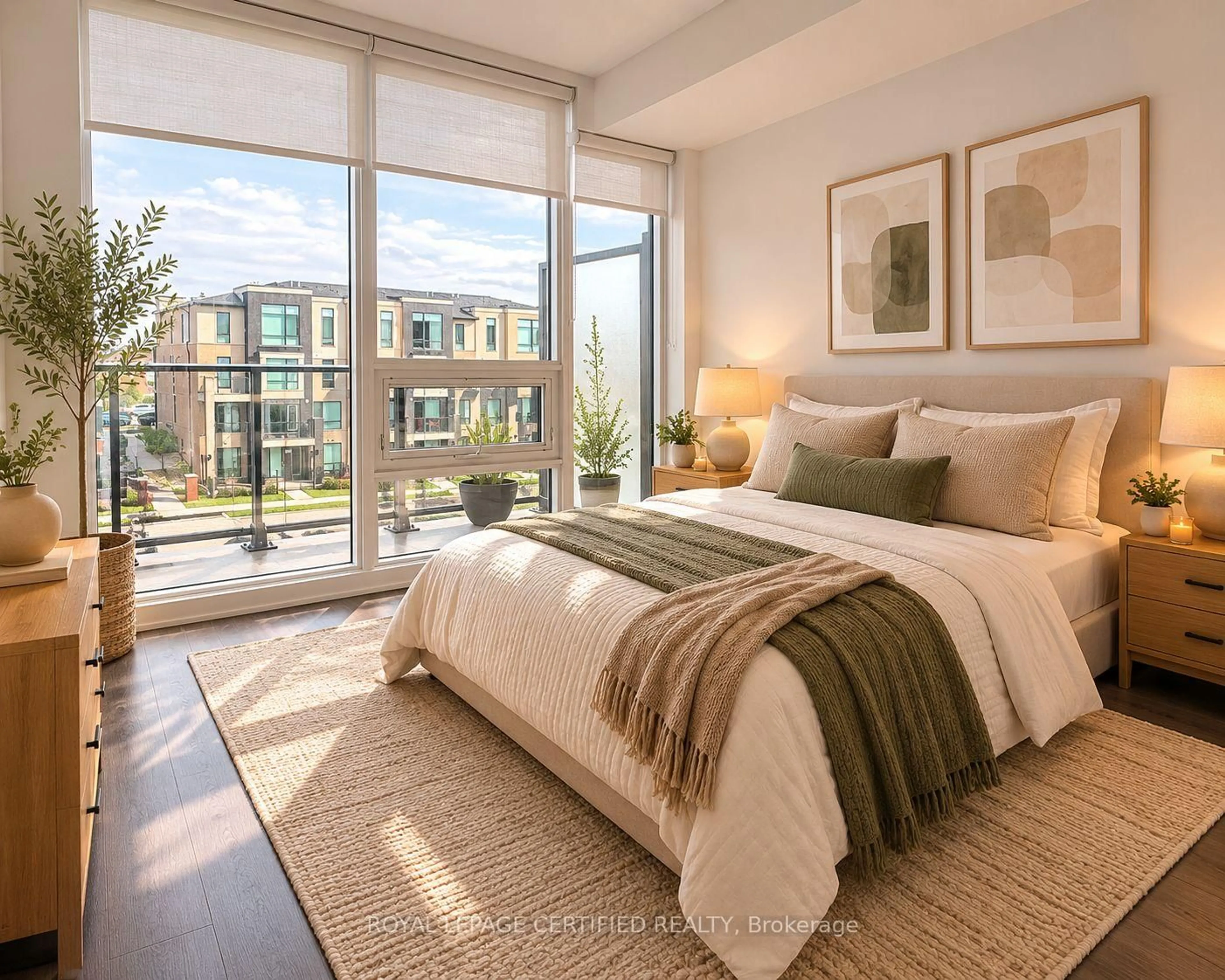 Bedroom with bed, unknown for 180 Veterans Dr #307, Brampton Ontario L7A 5G7