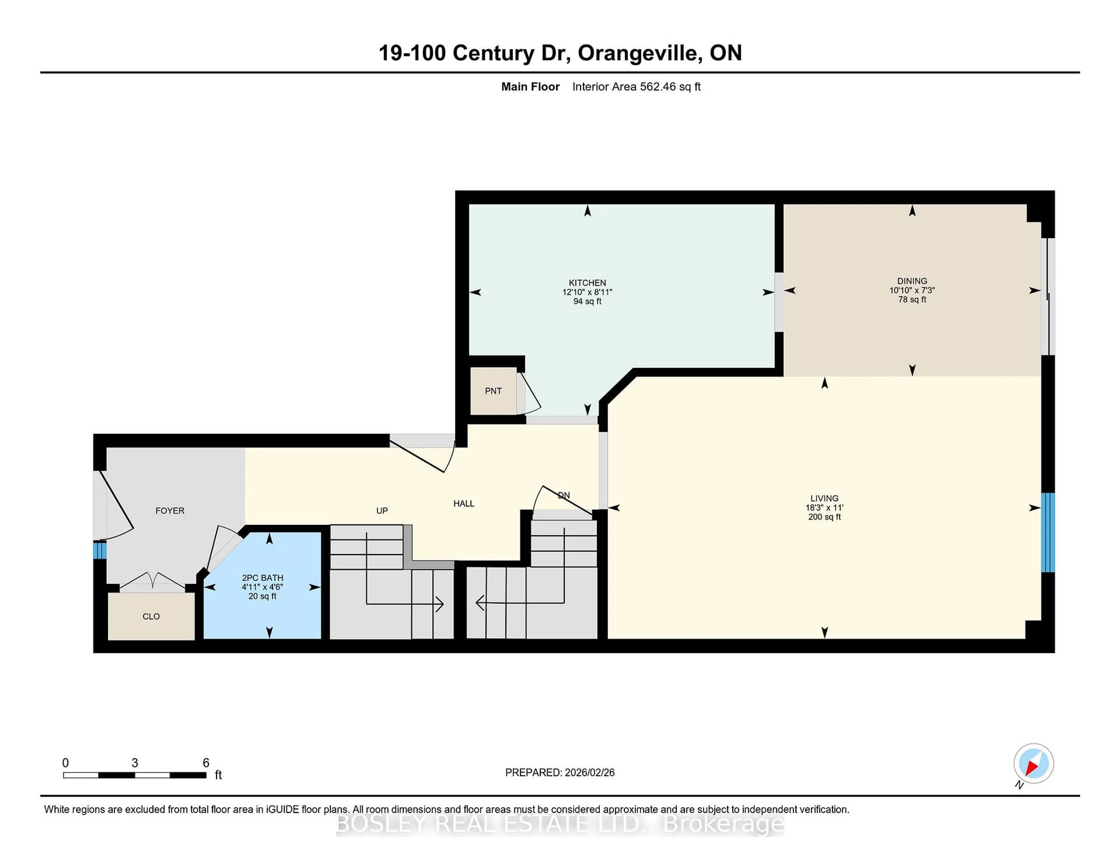 Floor plan for 100 Century Dr #19, Orangeville Ontario L9W 4L3