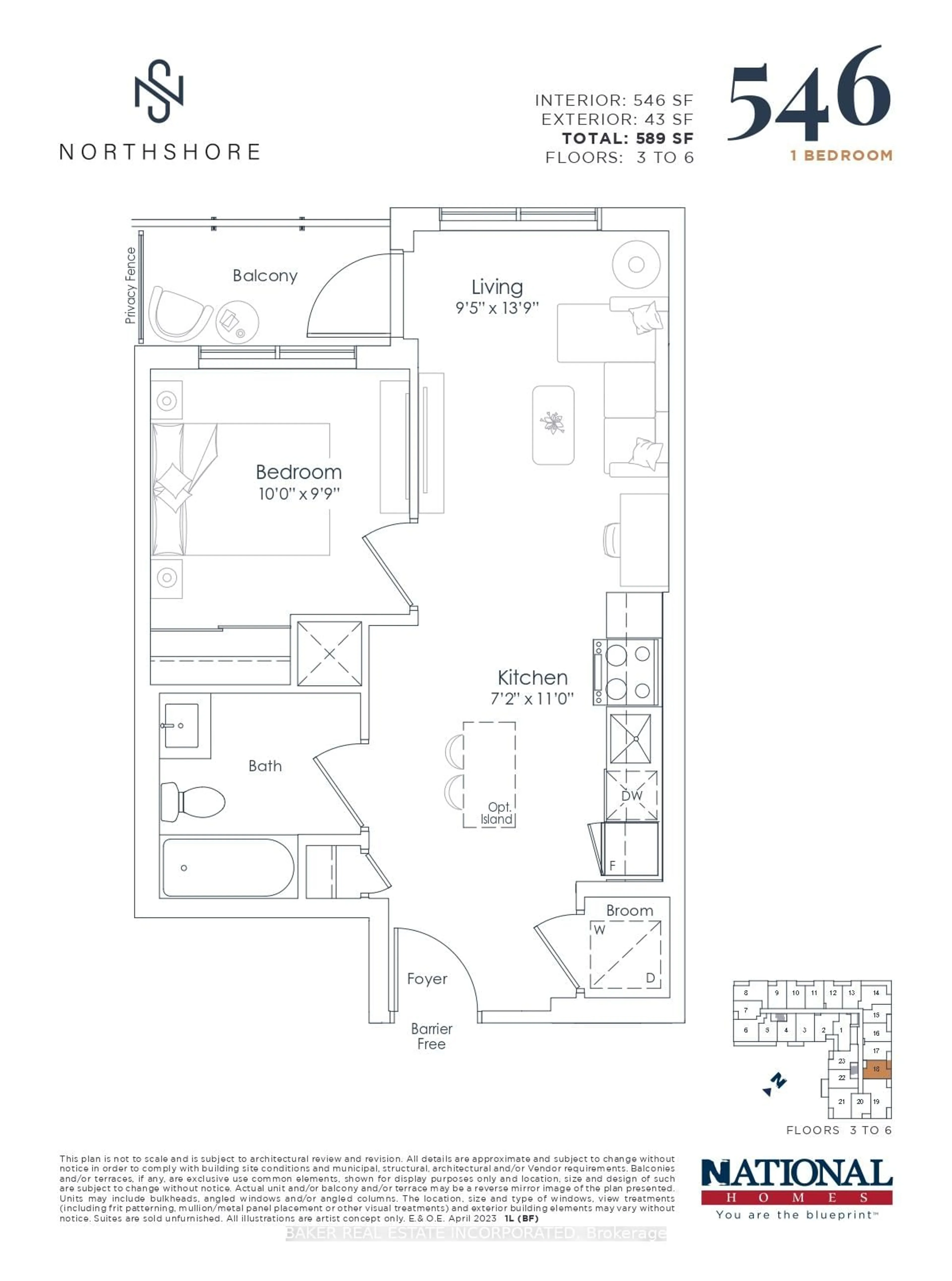 Floor plan for 500 Plains Rd #318, Burlington Ontario L7T 0C8