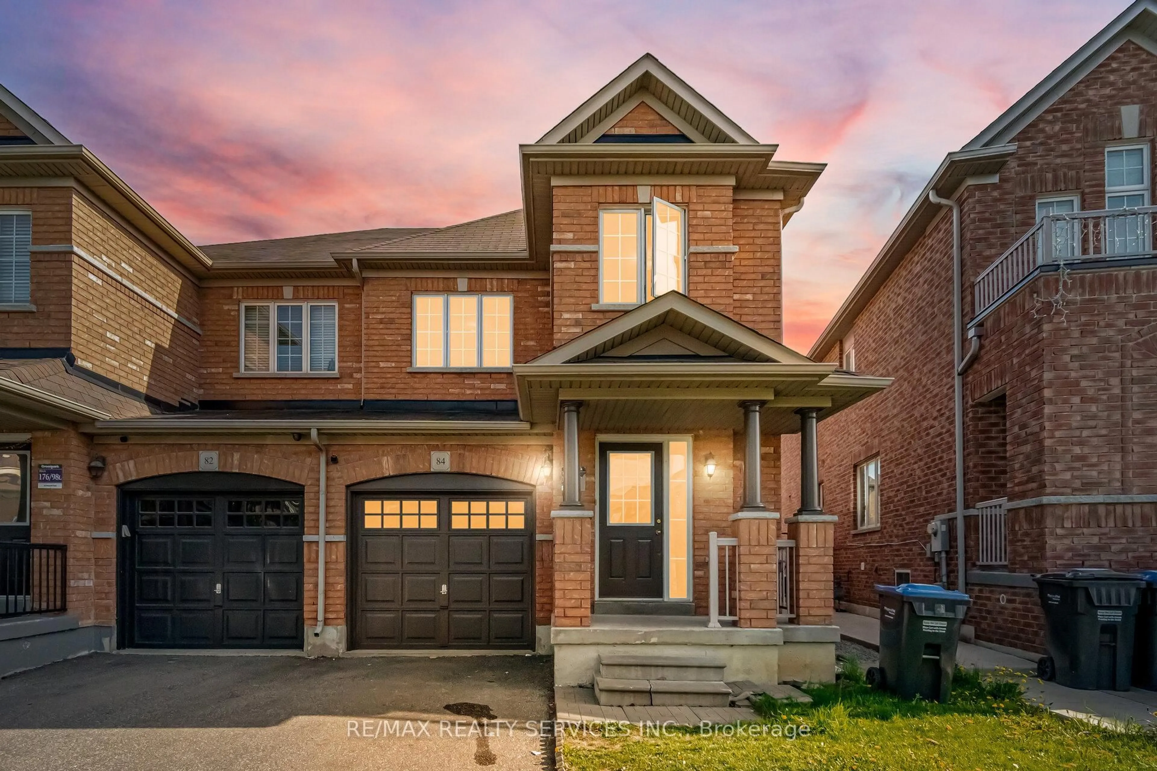 Home with brick exterior material, street for 84 Pomell Tr, Brampton Ontario L6P 3L6