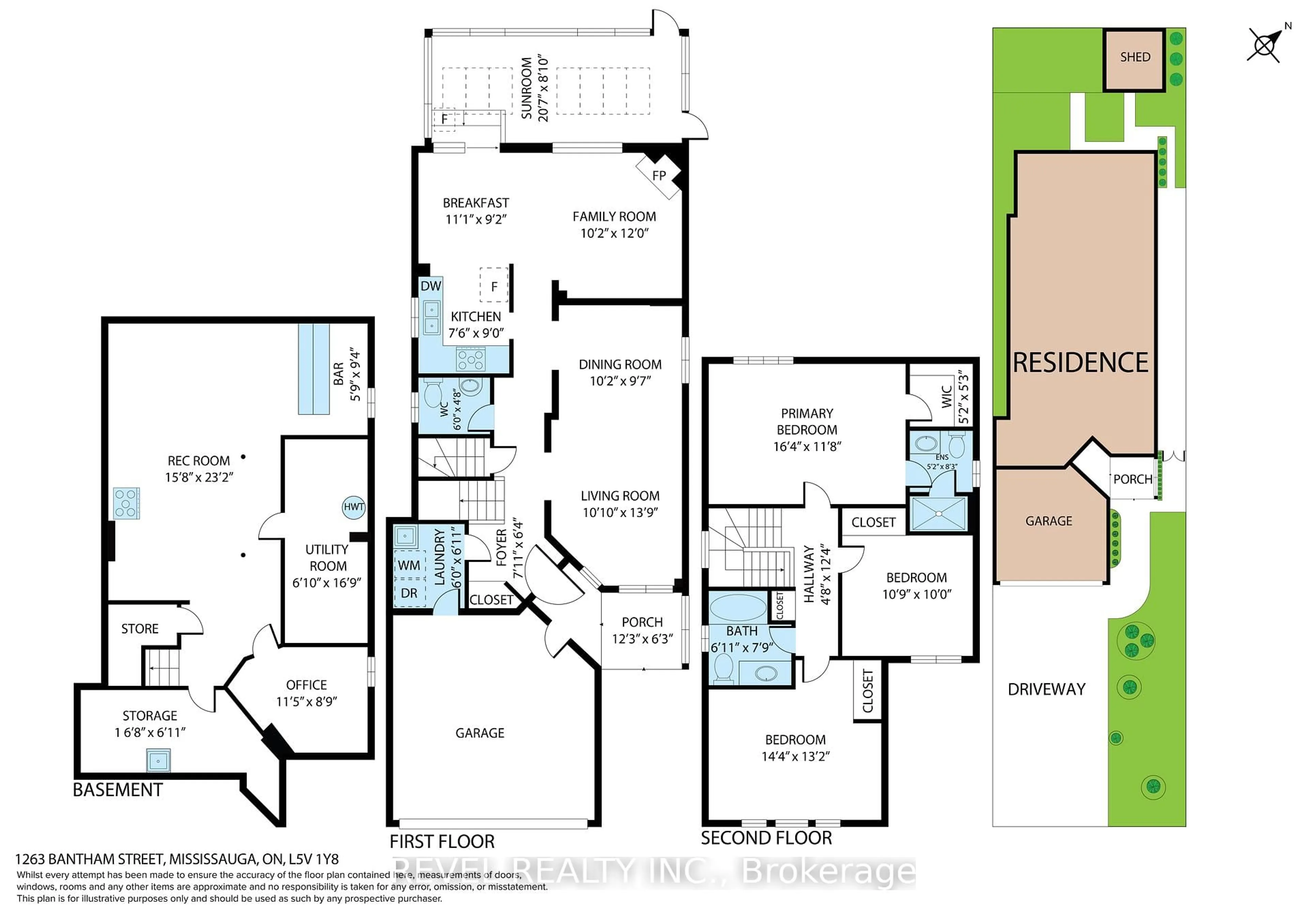 Floor plan for 1263 Bantham St, Mississauga Ontario L5V 1Y8