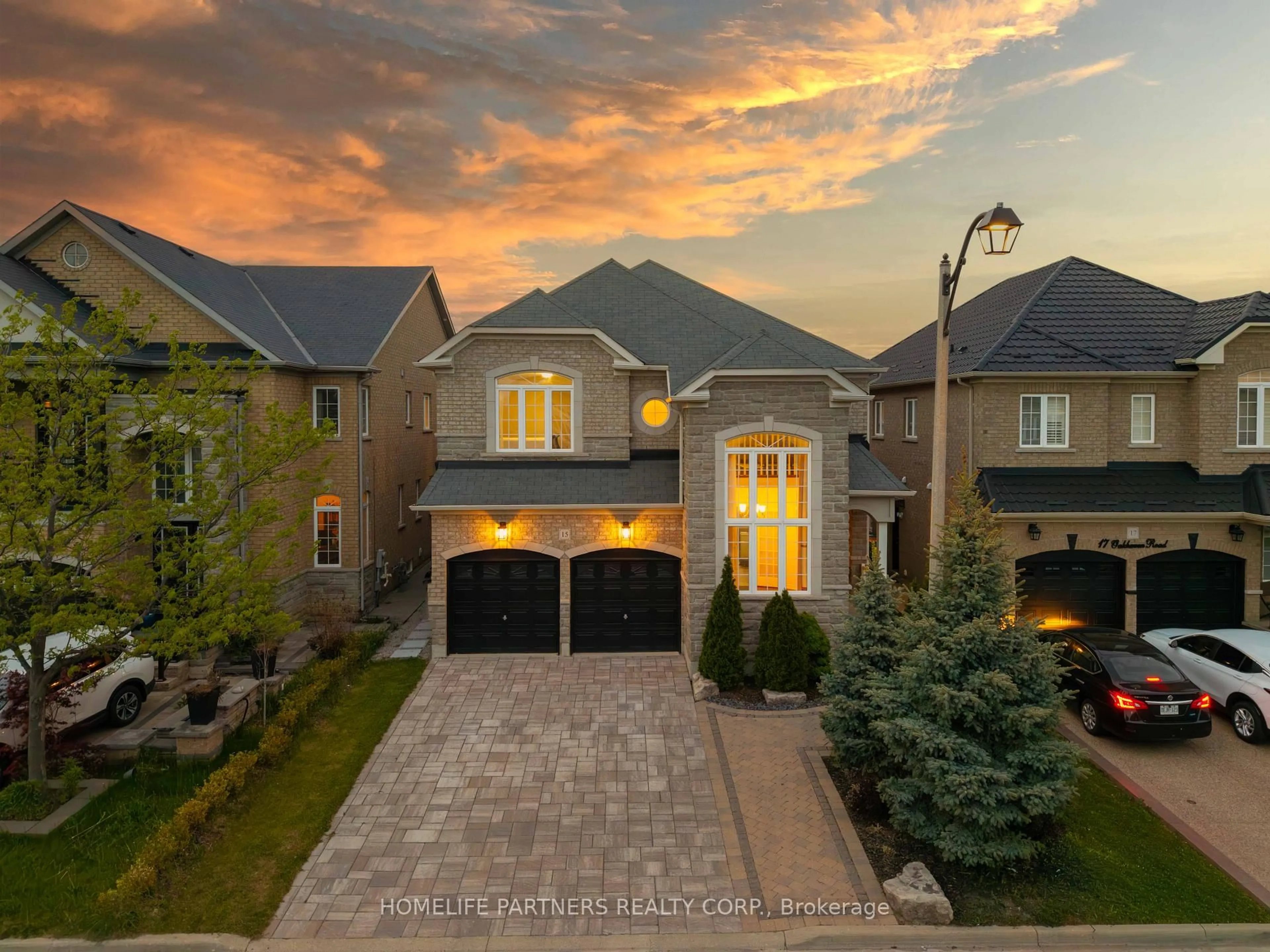 Home with brick exterior material, street for 15 Oakhaven Rd, Brampton Ontario L6P 2Y3