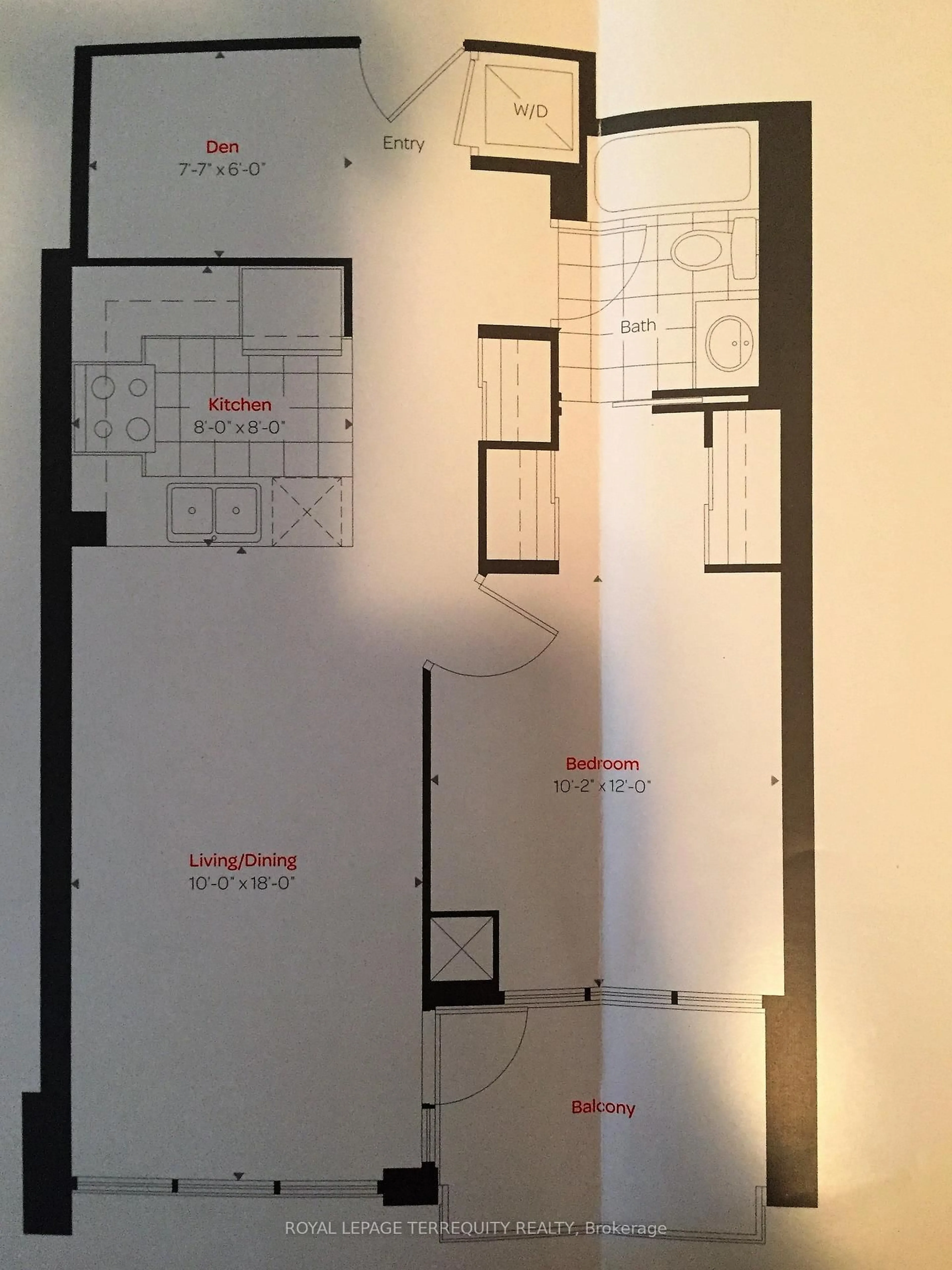 Floor plan for 75 Eglinton Ave #703, Mississauga Ontario L5R 0E5