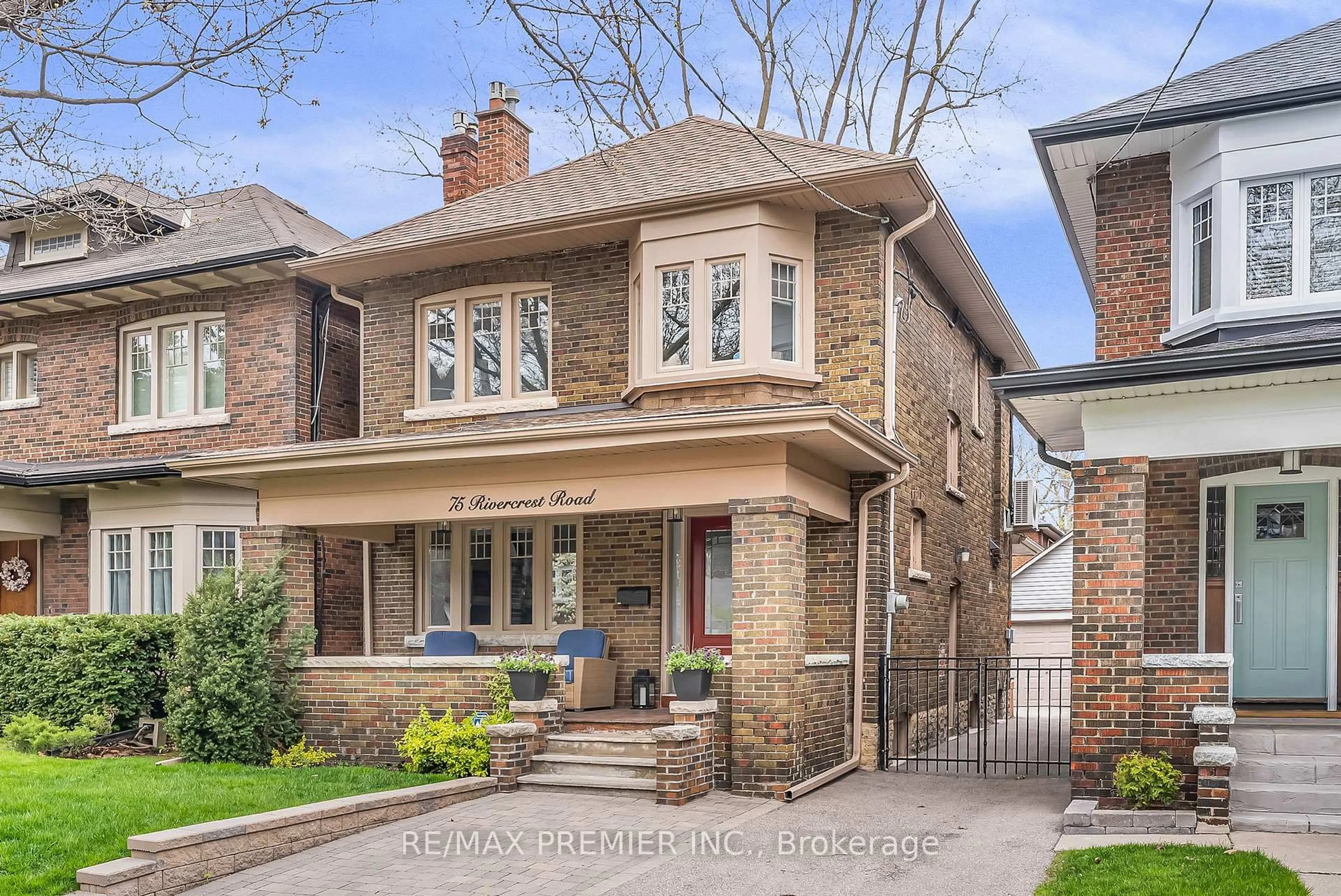 Home with brick exterior material, street for 75 Rivercrest Rd, Toronto Ontario M6S 4H7