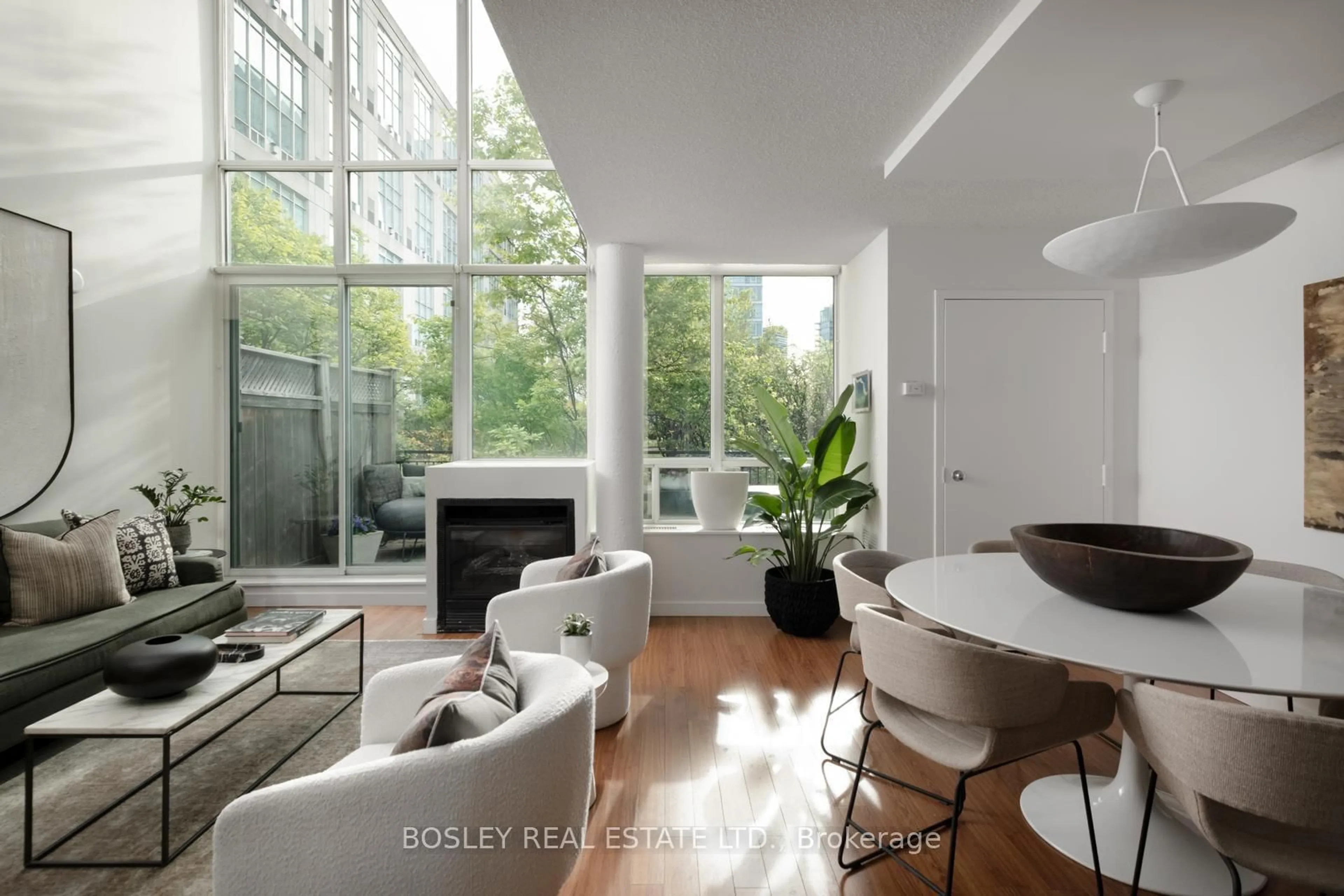 Living room with furniture, unknown for 250 Manitoba St #503, Toronto Ontario M8Y 4G8