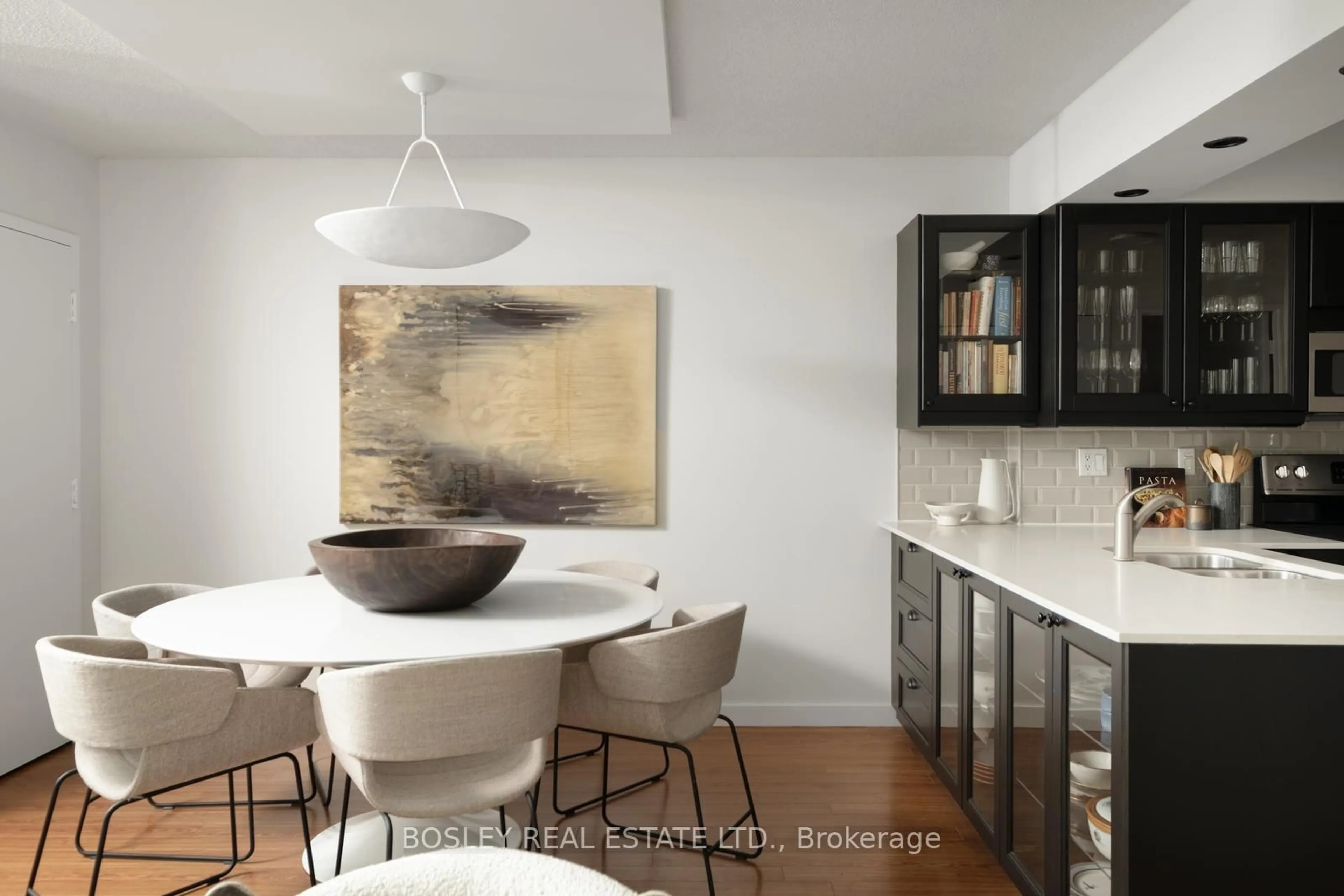 Contemporary kitchen, ceramic/tile floor for 250 Manitoba St #503, Toronto Ontario M8Y 4G8