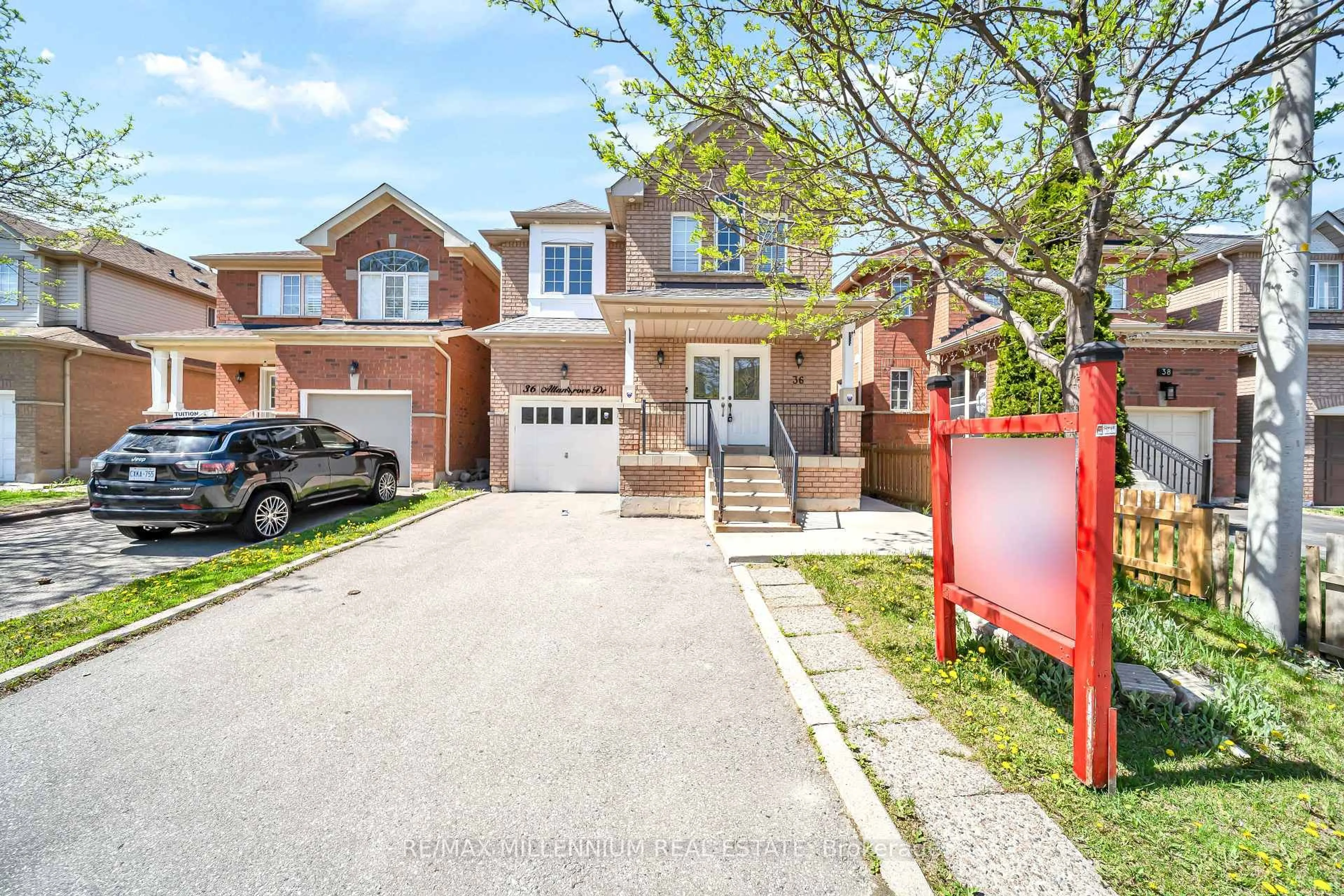 Home with brick exterior material, street for 36 Allangrove Dr, Brampton Ontario L7A 2M3