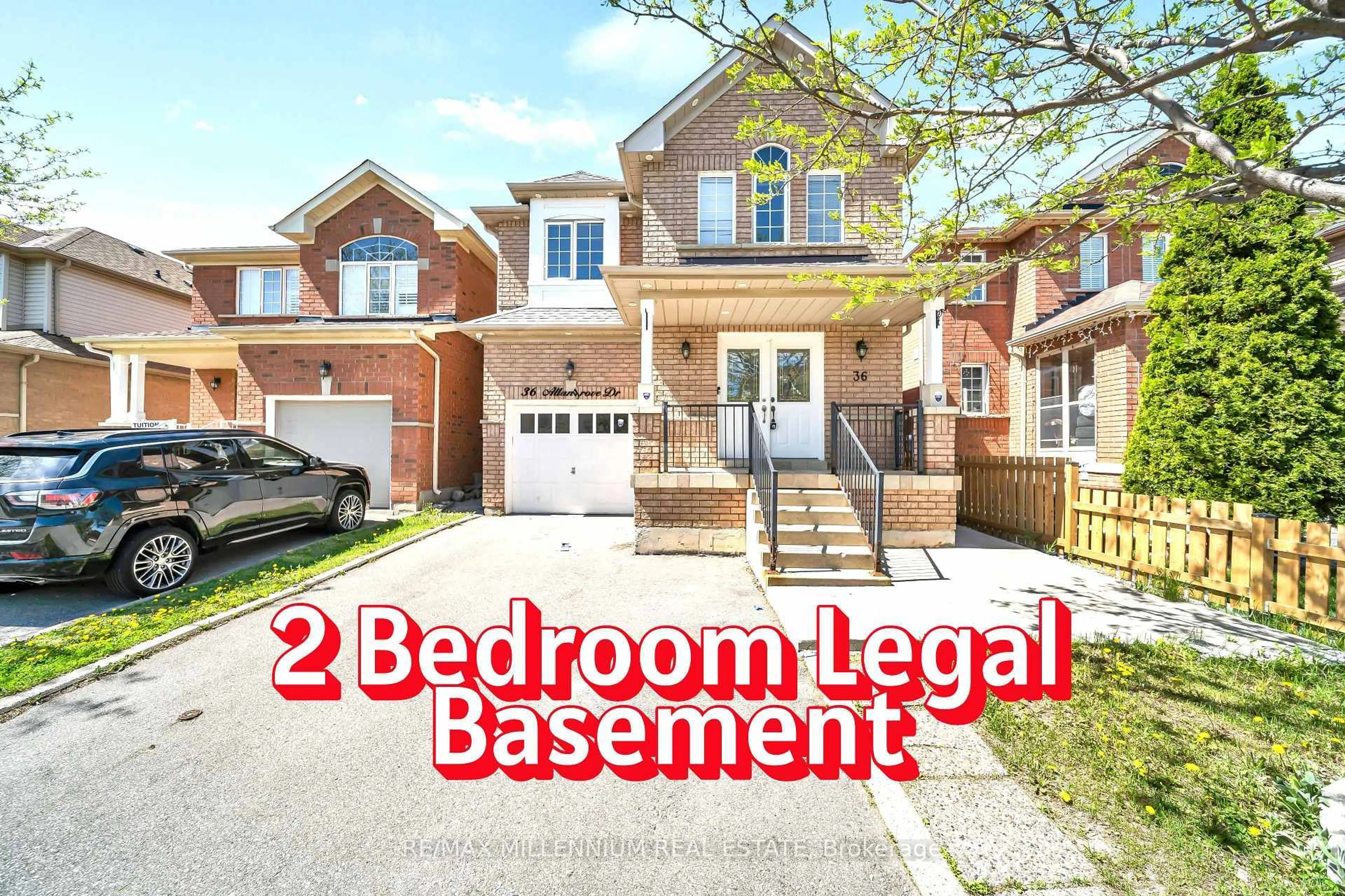 Home with brick exterior material, street for 36 Allangrove Dr, Brampton Ontario L7A 2M3