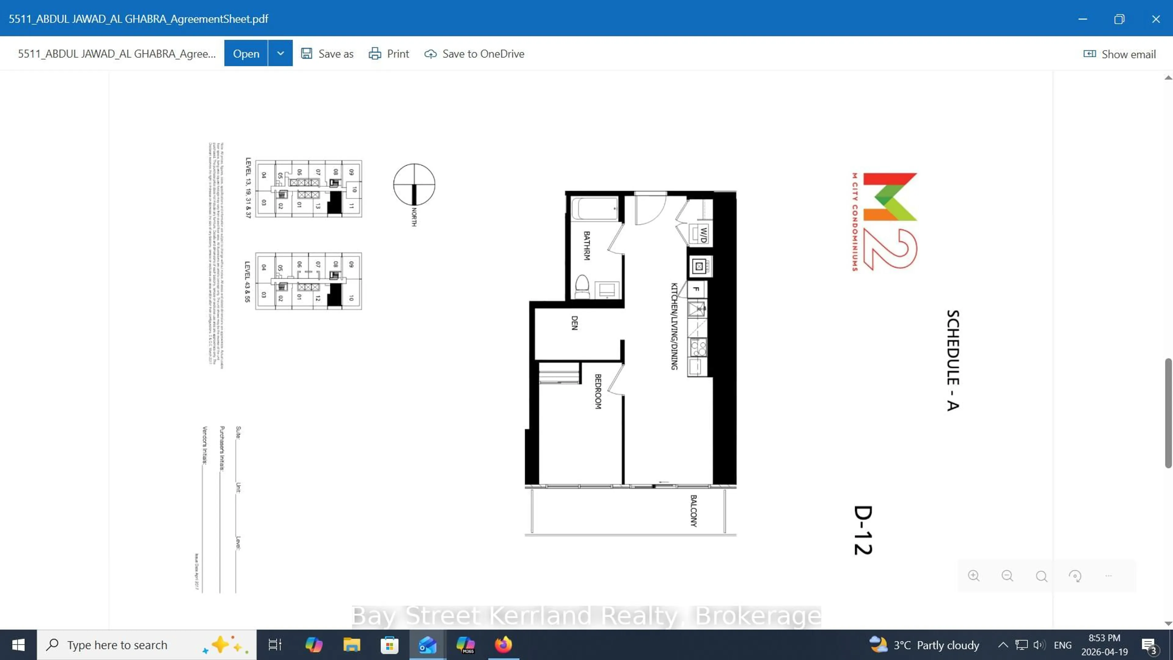Floor plan for 3883 Quartz Rd #5511, Mississauga Ontario L5B 0M4