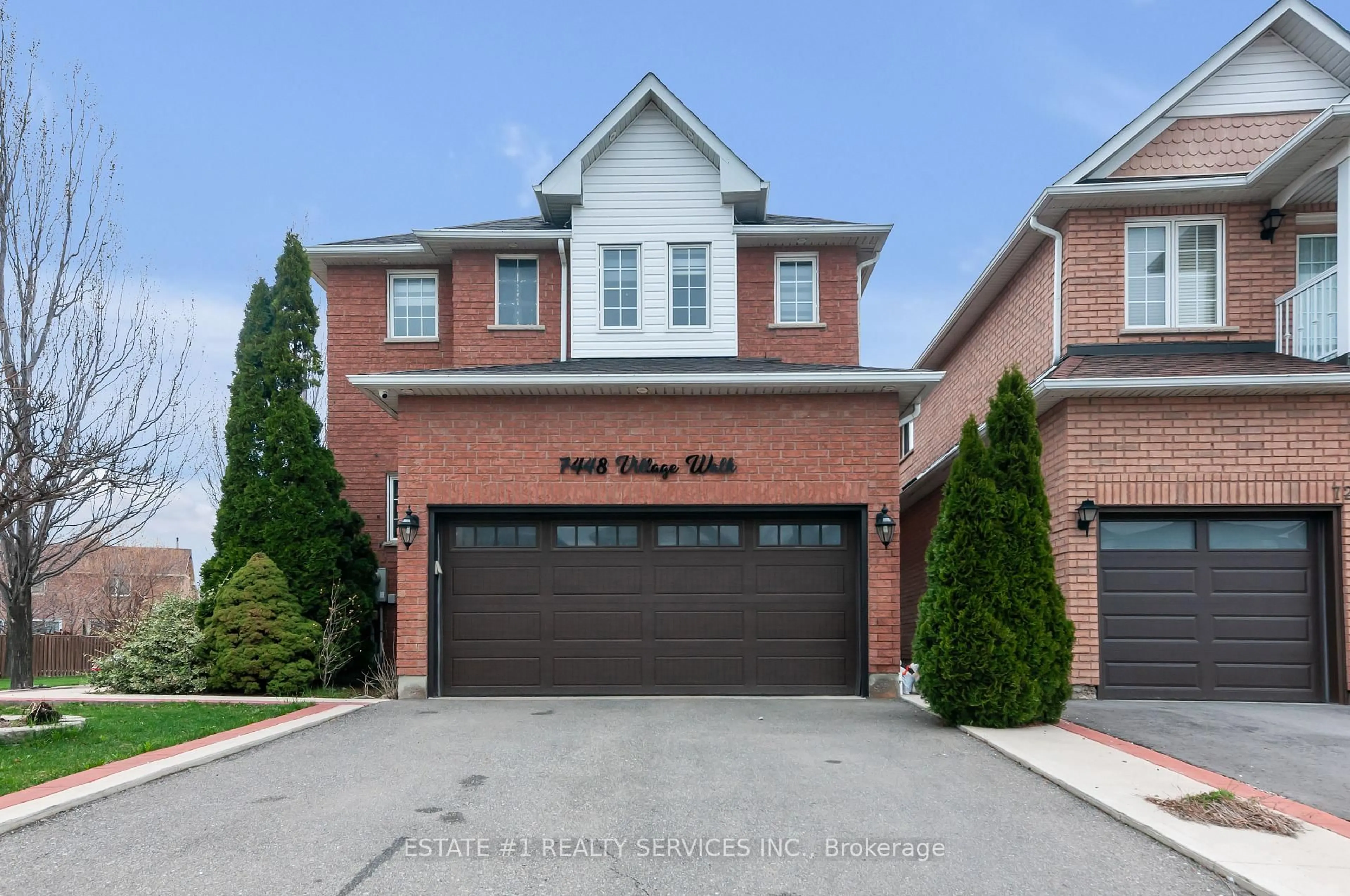 Home with brick exterior material, street for 7448 Village Walk, Mississauga Ontario L5W 2V7