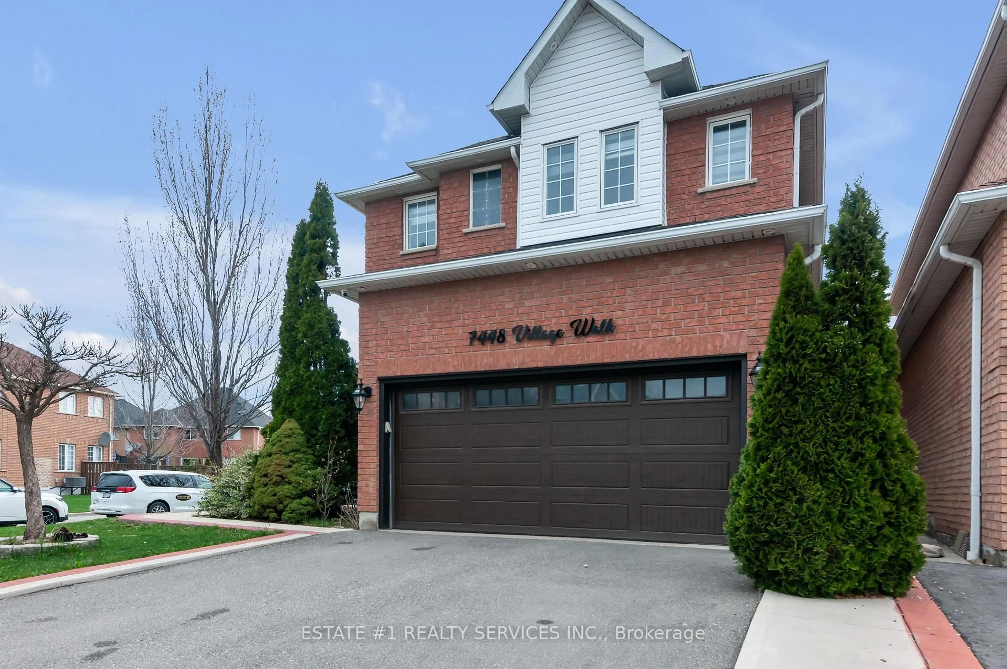 Home with brick exterior material, street for 7448 Village Walk, Mississauga Ontario L5W 2V7