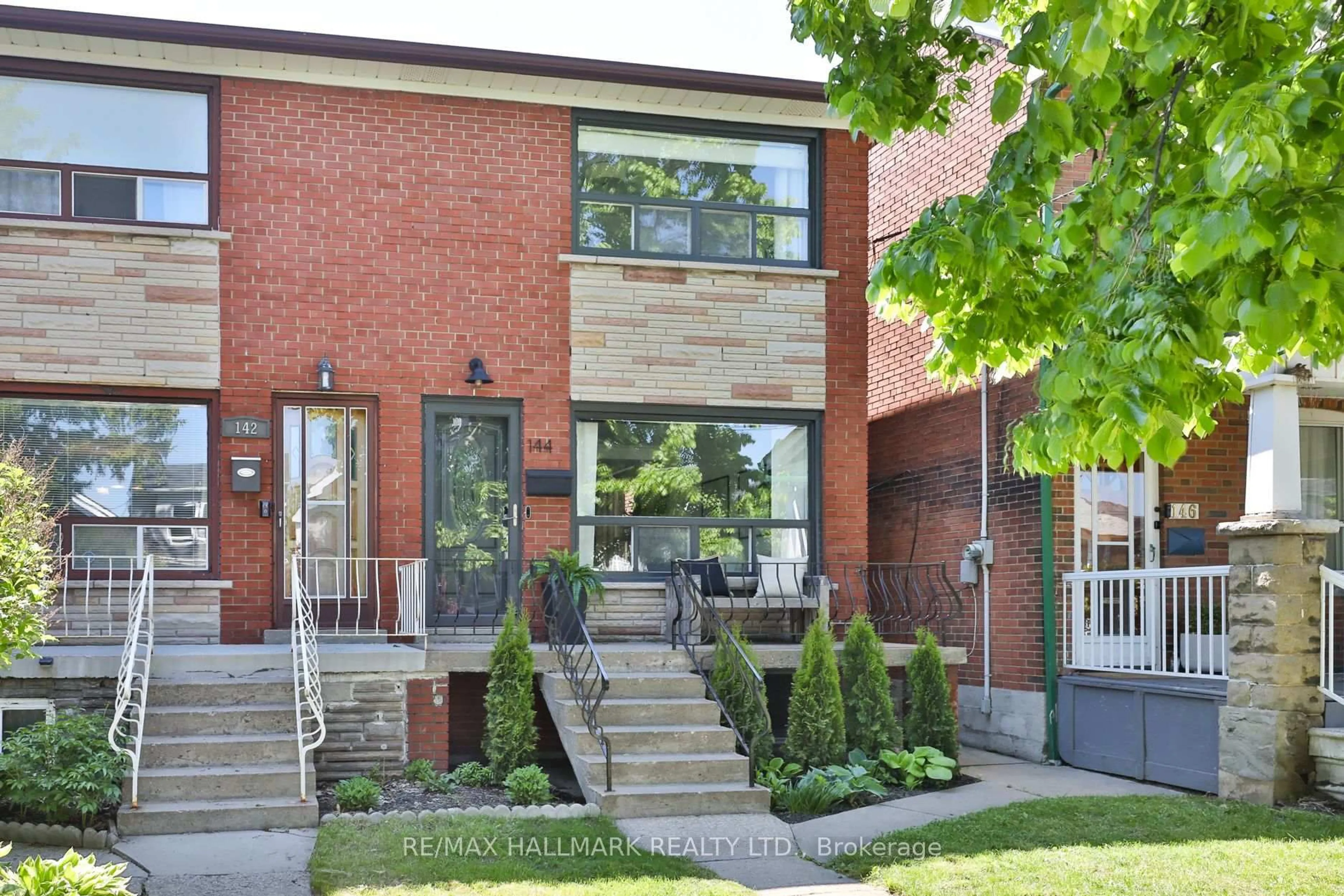 Home with brick exterior material, street for 144 Boon Ave, Toronto Ontario M6E 3Z5