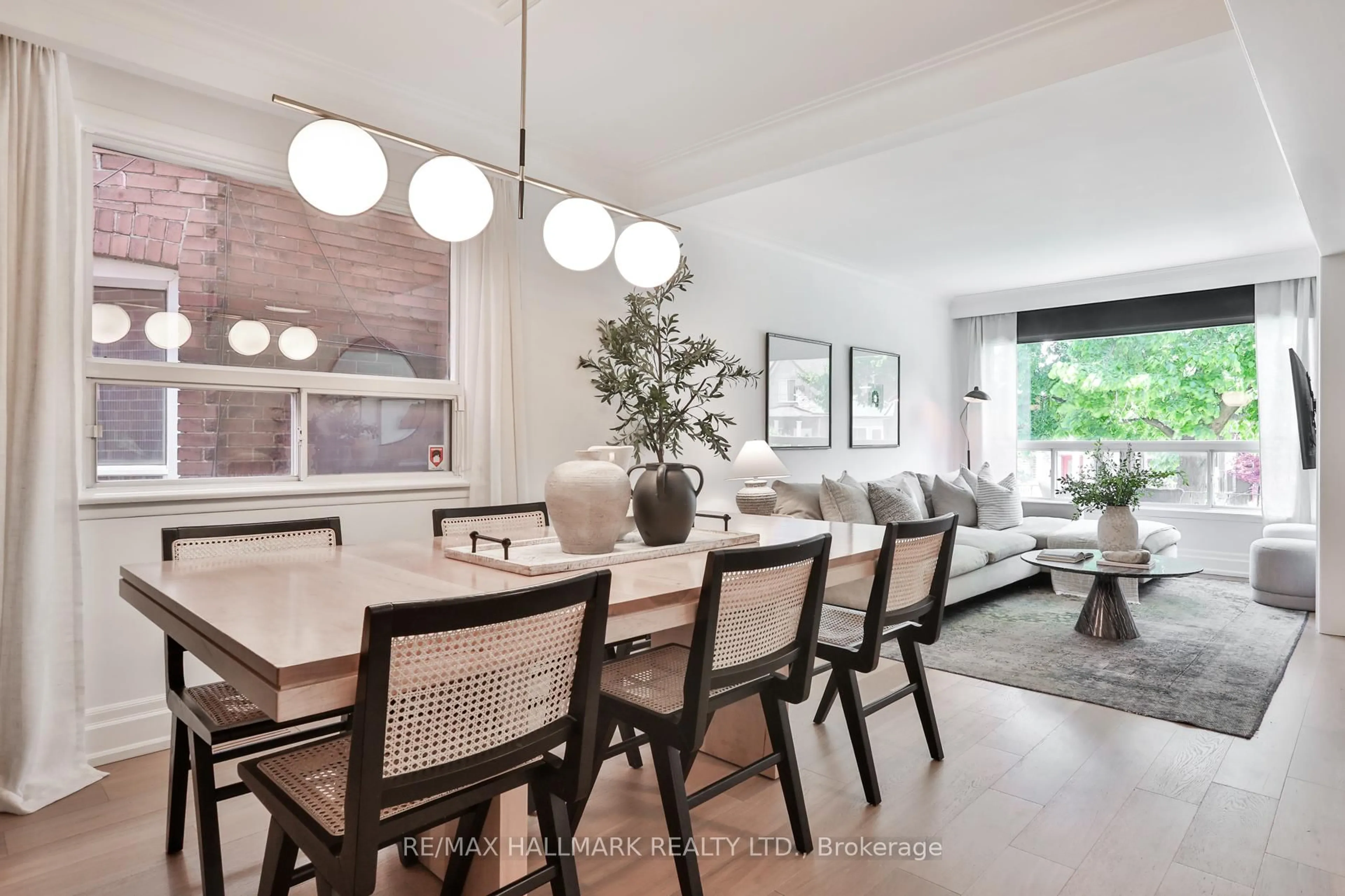 Dining room, wood/laminate floor for 144 Boon Ave, Toronto Ontario M6E 3Z5