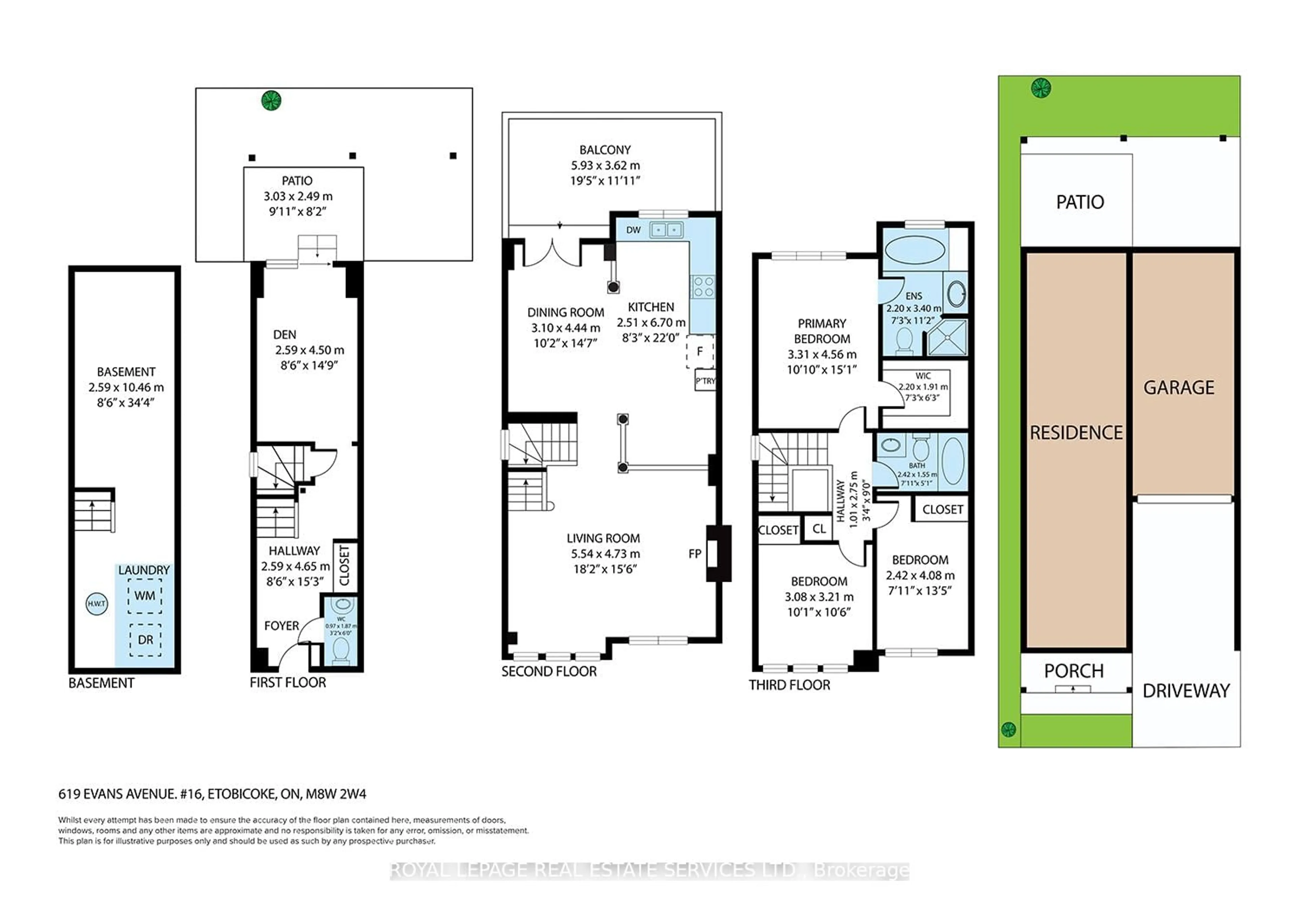 Floor plan for 619 Evans Ave #16, Toronto Ontario M8W 2W4