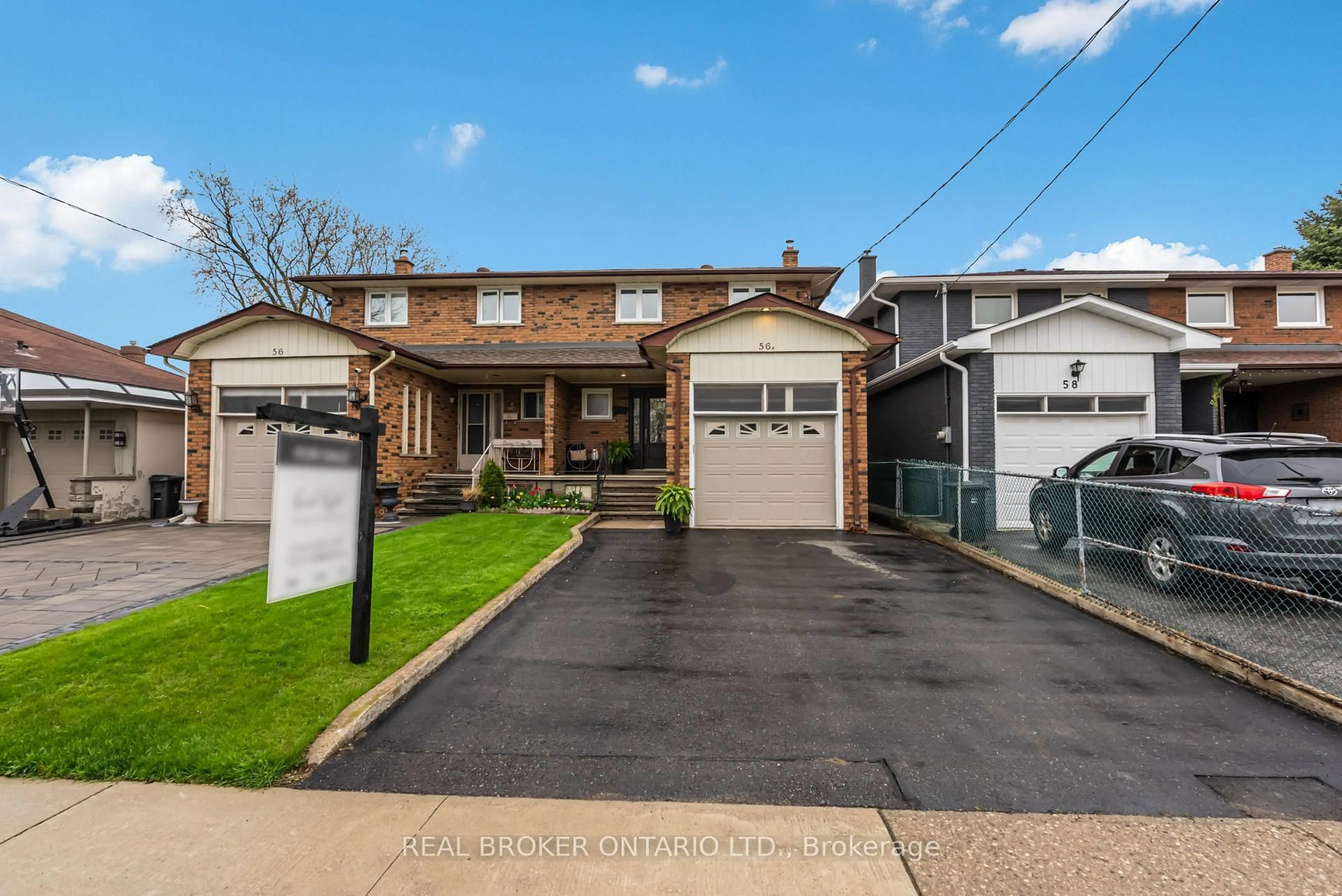 Home with brick exterior material, street for 56A Treeview Dr, Toronto Ontario M8W 4C2