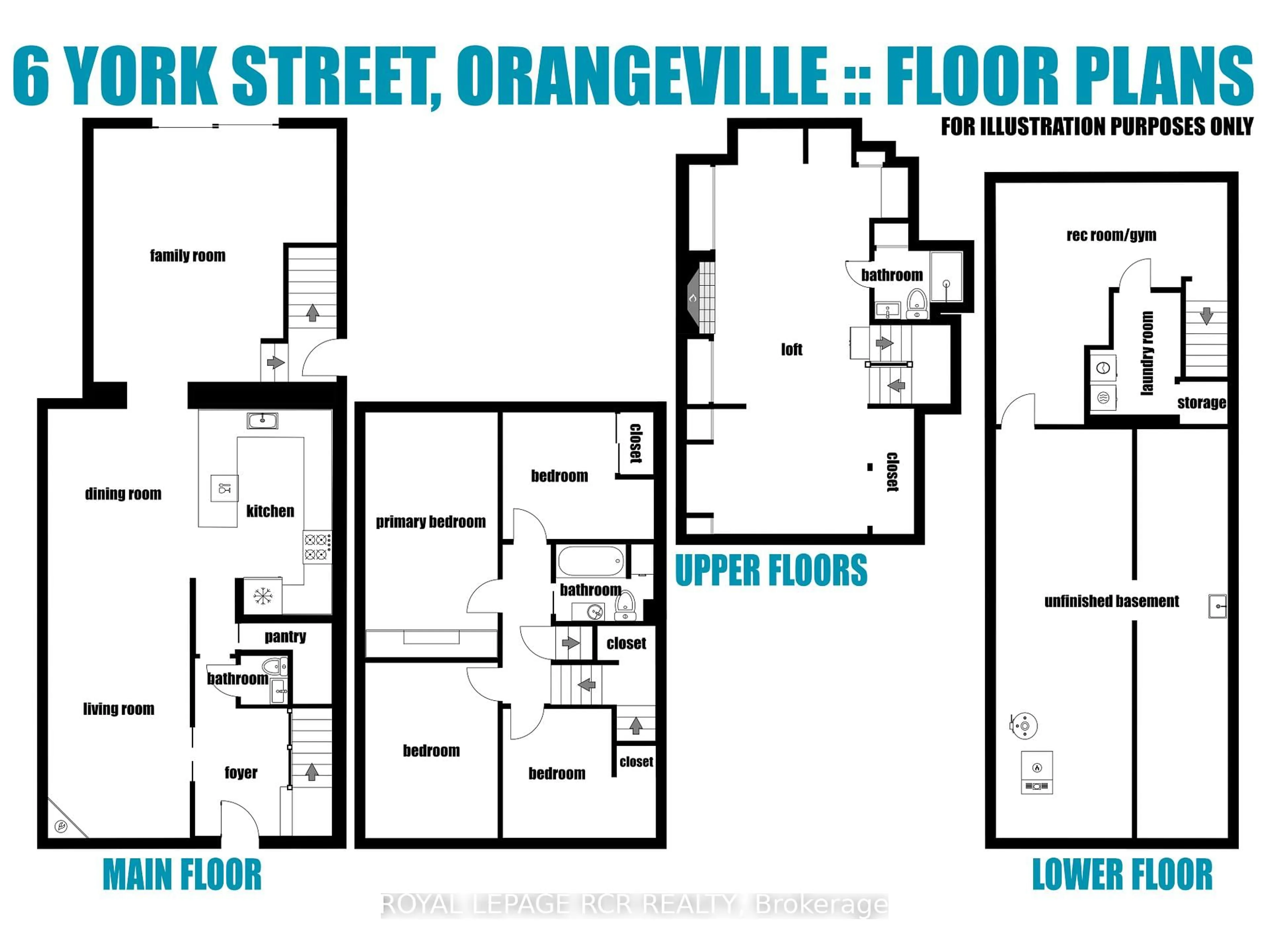 Floor plan for 6 York St, Orangeville Ontario L9W 1L6