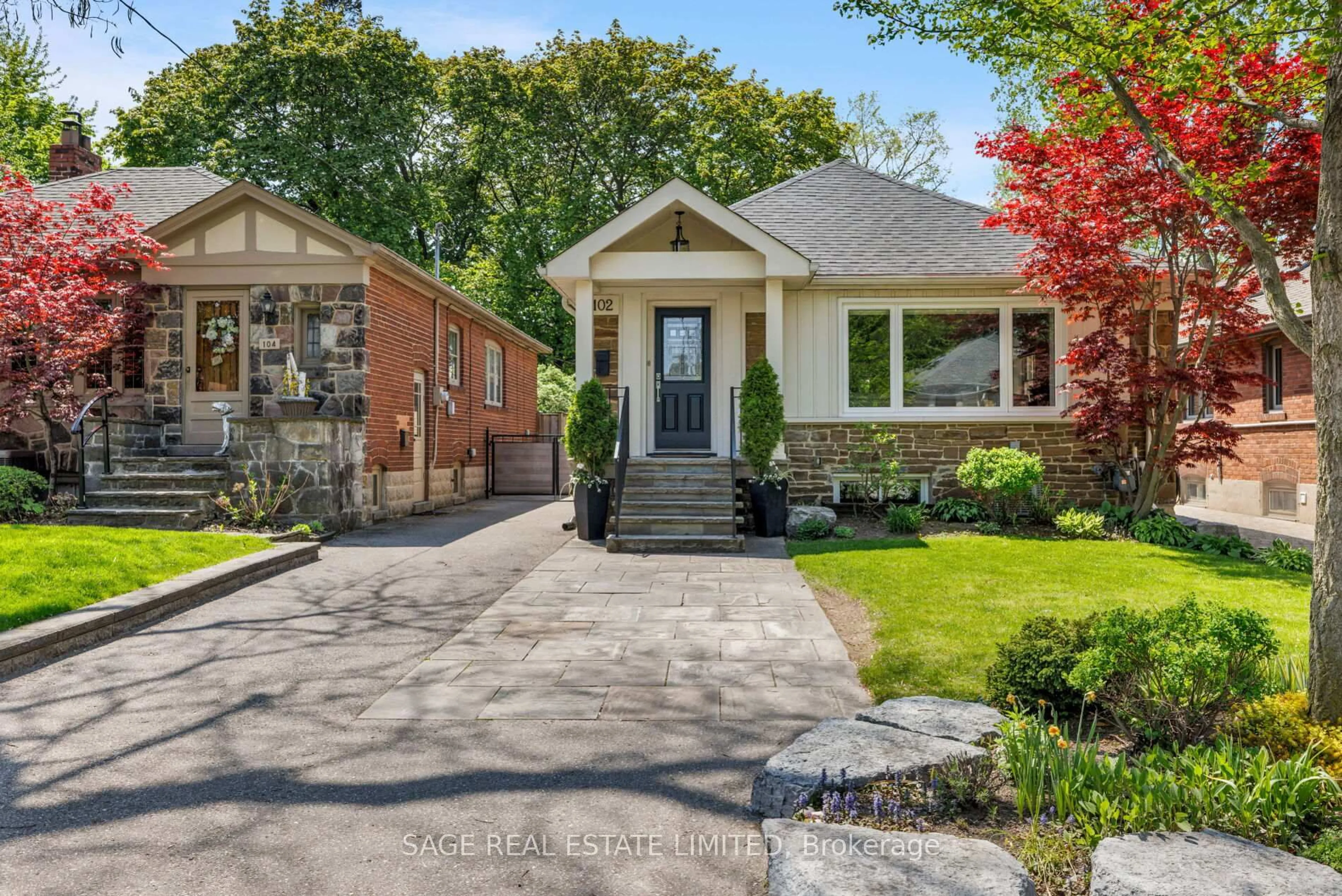 Home with brick exterior material, street for 102 Humbervale Blvd, Toronto Ontario M8Y 3P7