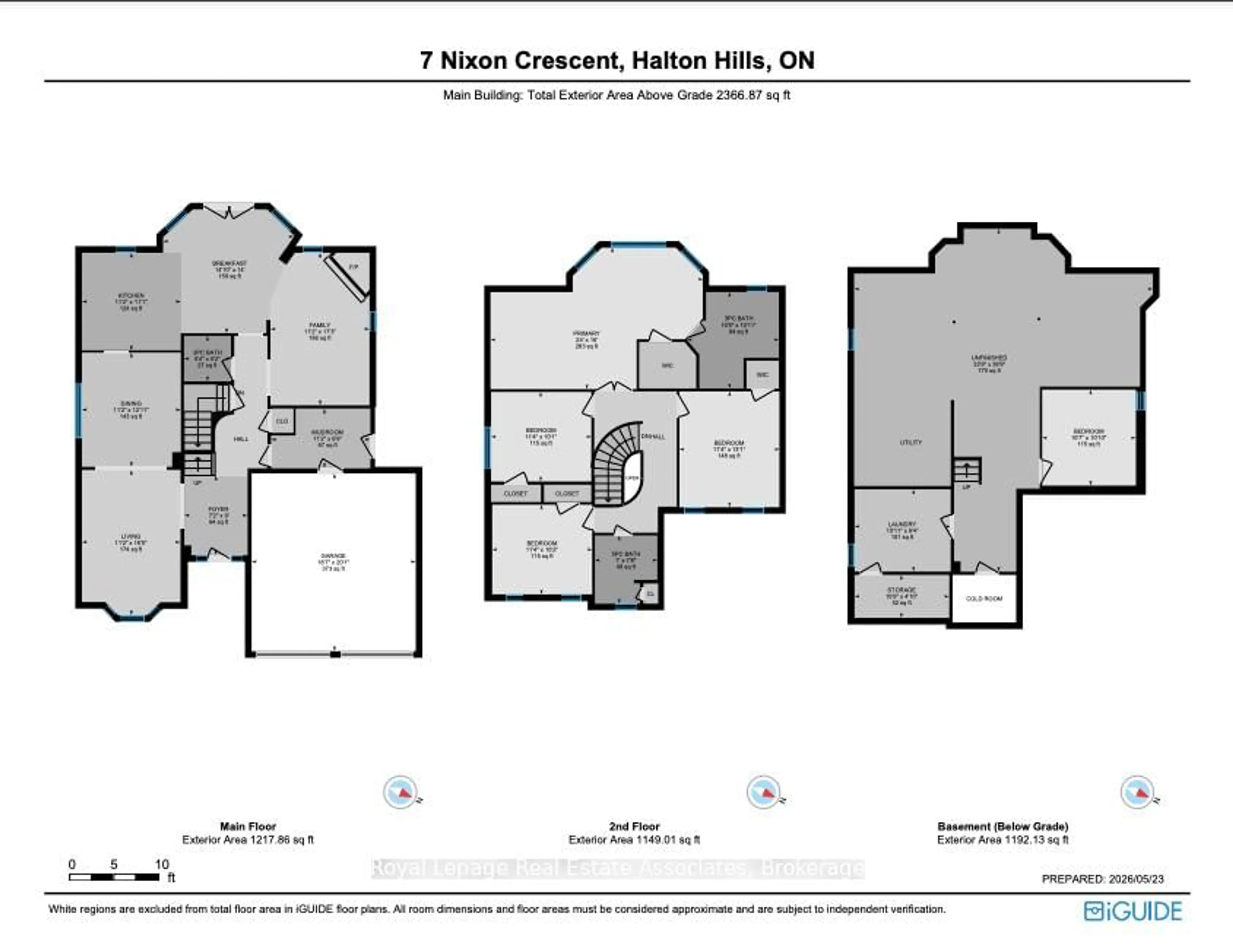 Floor plan for 7 Nixon Cres, Halton Hills Ontario L7G 5K4