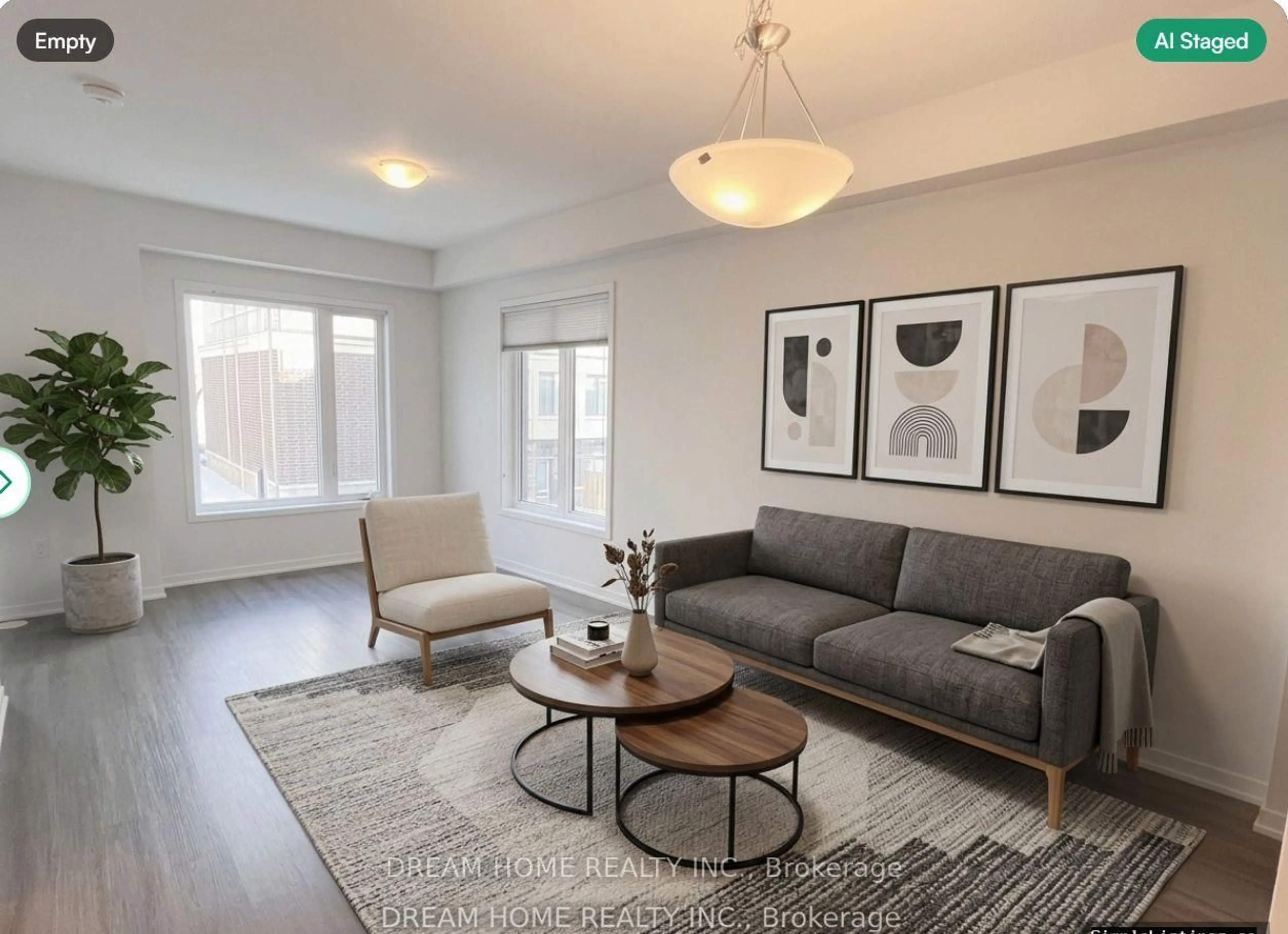 Living room with furniture, unknown for 20 Lloyd Janes Lane #161, Toronto Ontario M8V 0J5