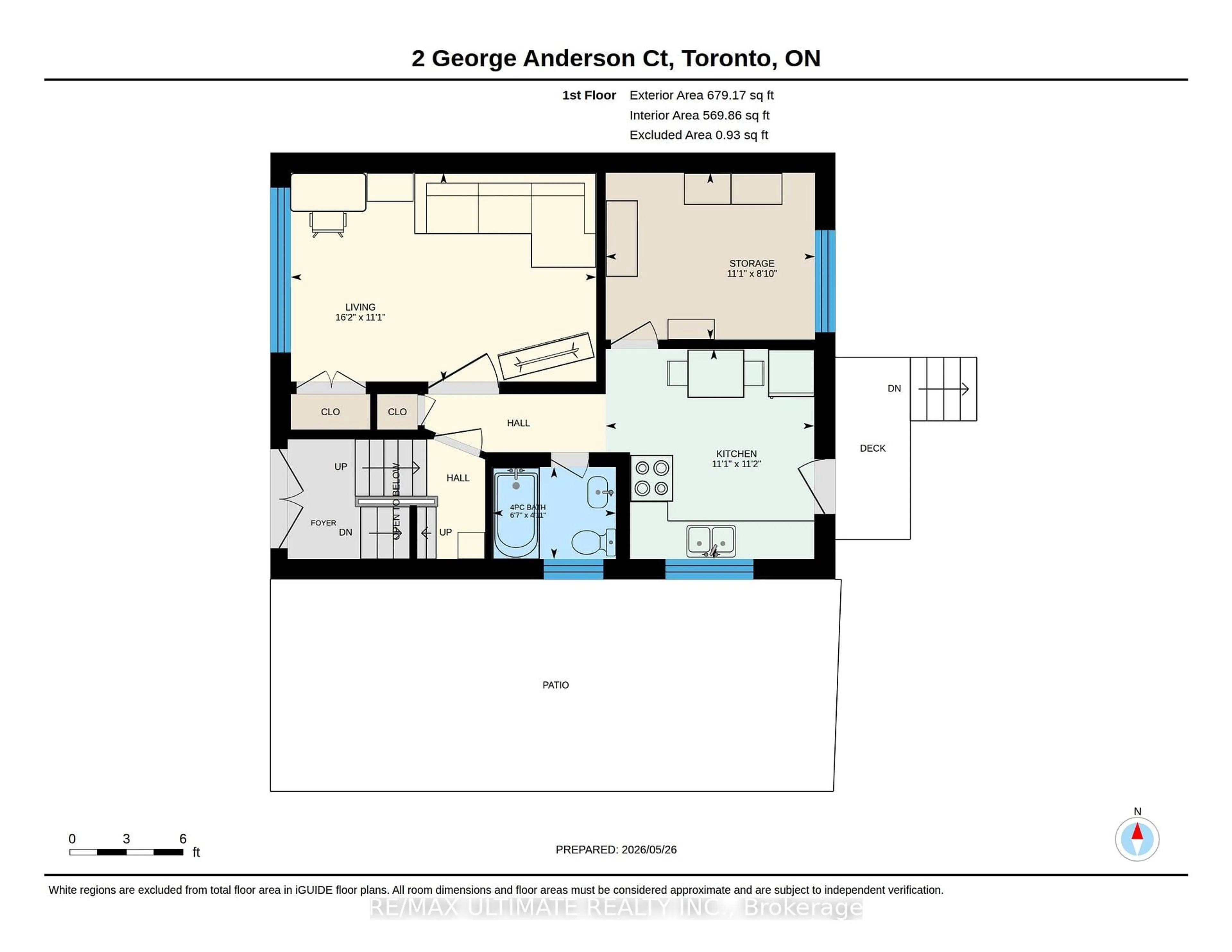 Floor plan for 2 George Anderson Crt, Toronto Ontario M6M 2Z4