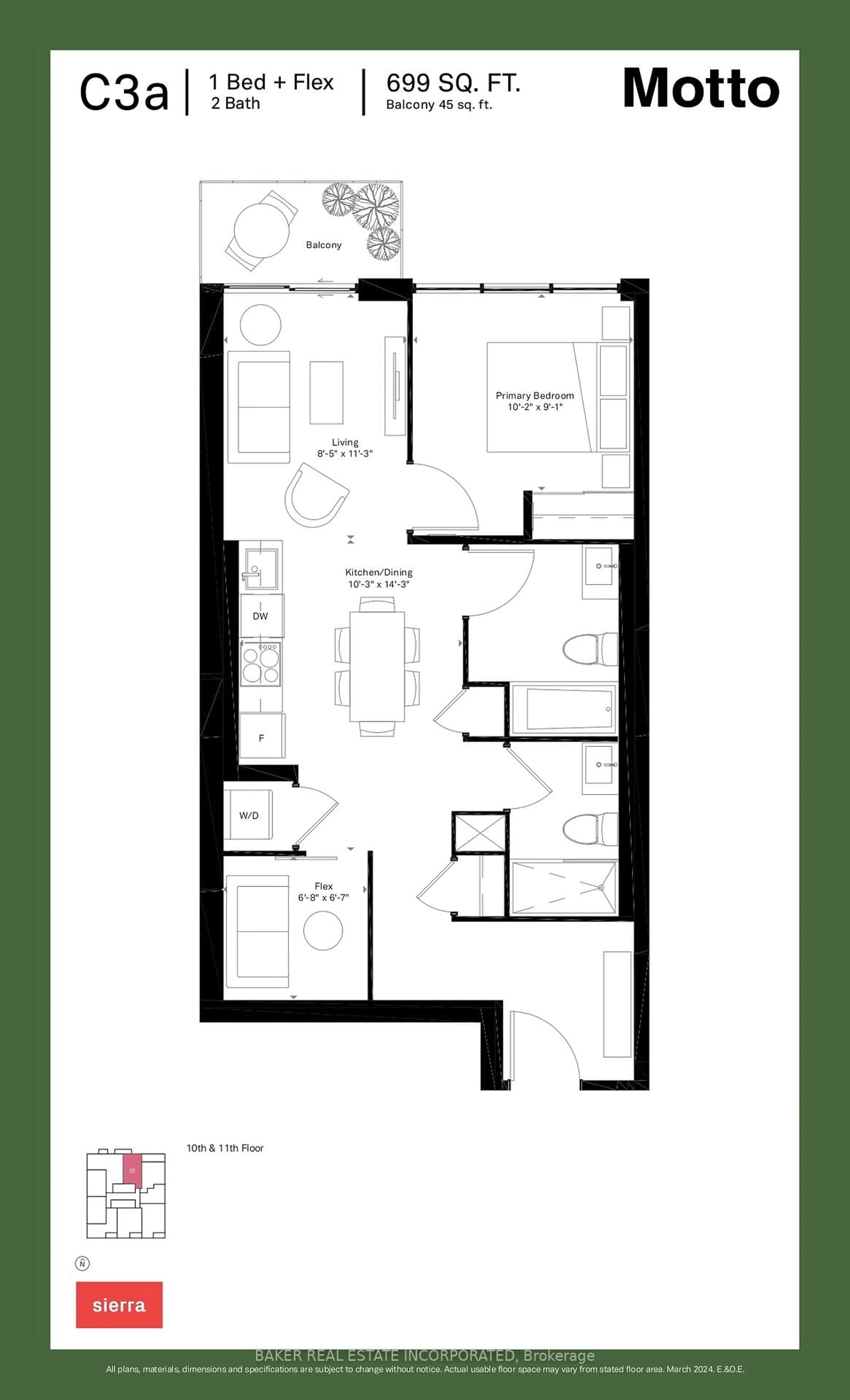 Floor plan for 758 Dovercourt Rd #1101, Toronto Ontario M6H 0G7