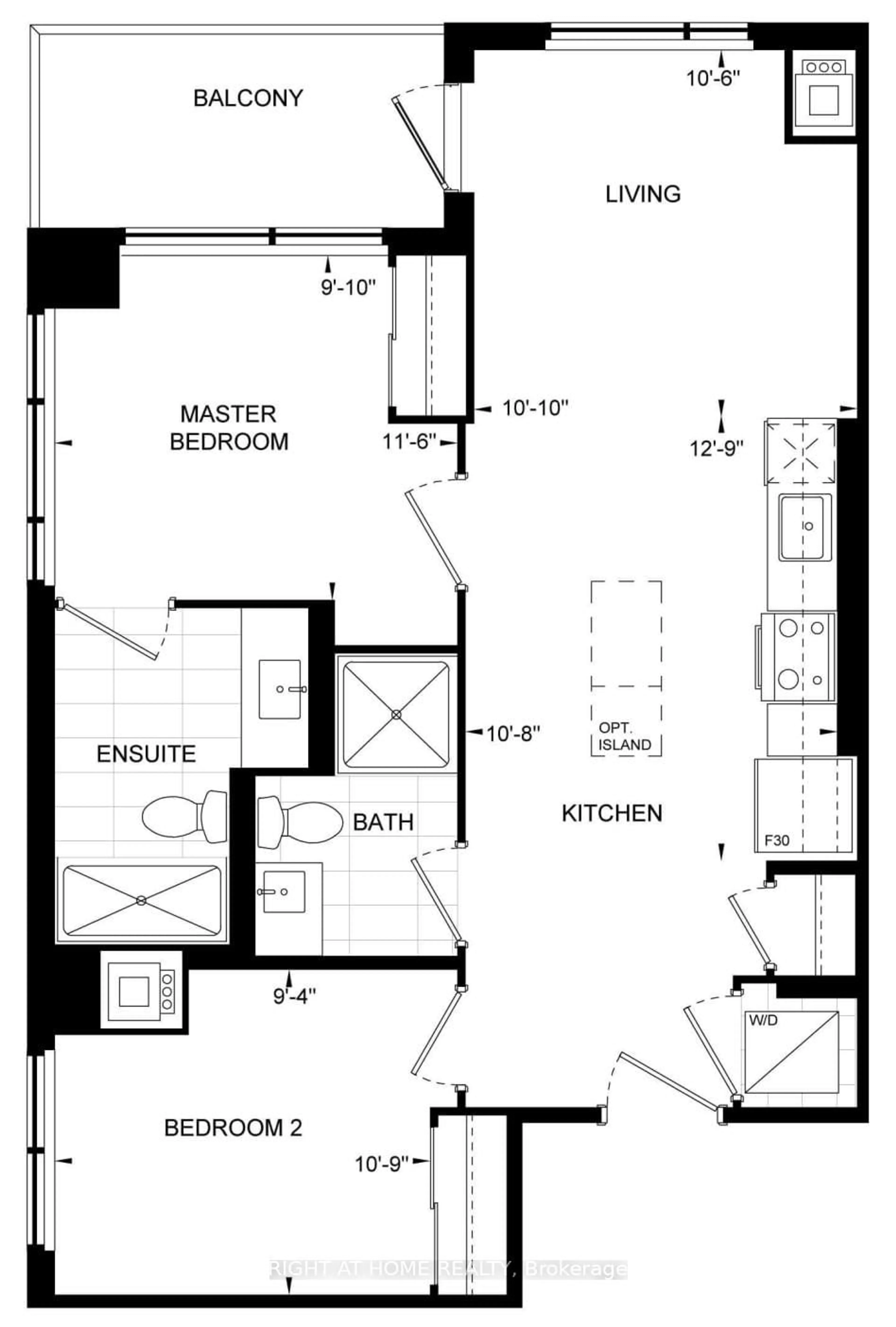 Floor plan for 3220 William Coltson Ave #2102, Oakville Ontario L6H 7X9