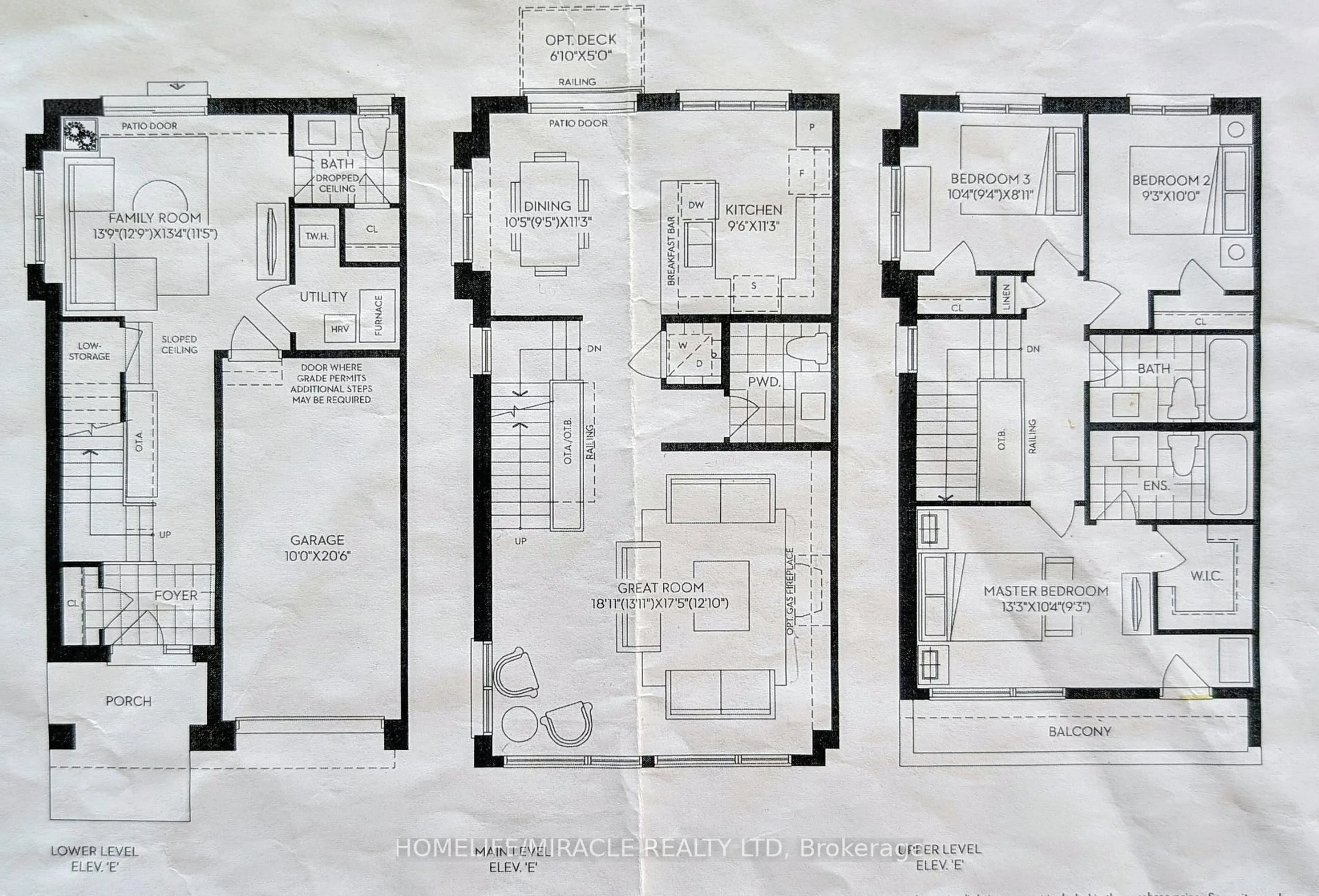 Floor plan for 181 Fowley Dr, Oakville Ontario L6H 0P2
