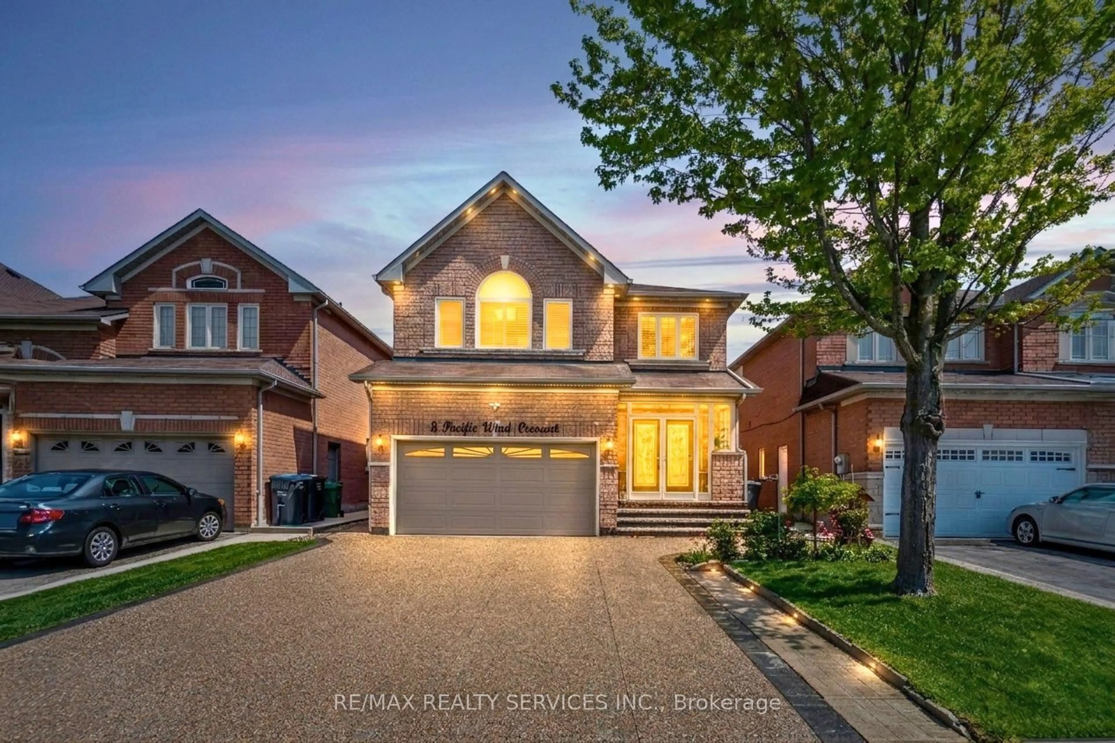 Home with brick exterior material, street for 8 Pacific Wind Cres, Brampton Ontario L6R 1Z9