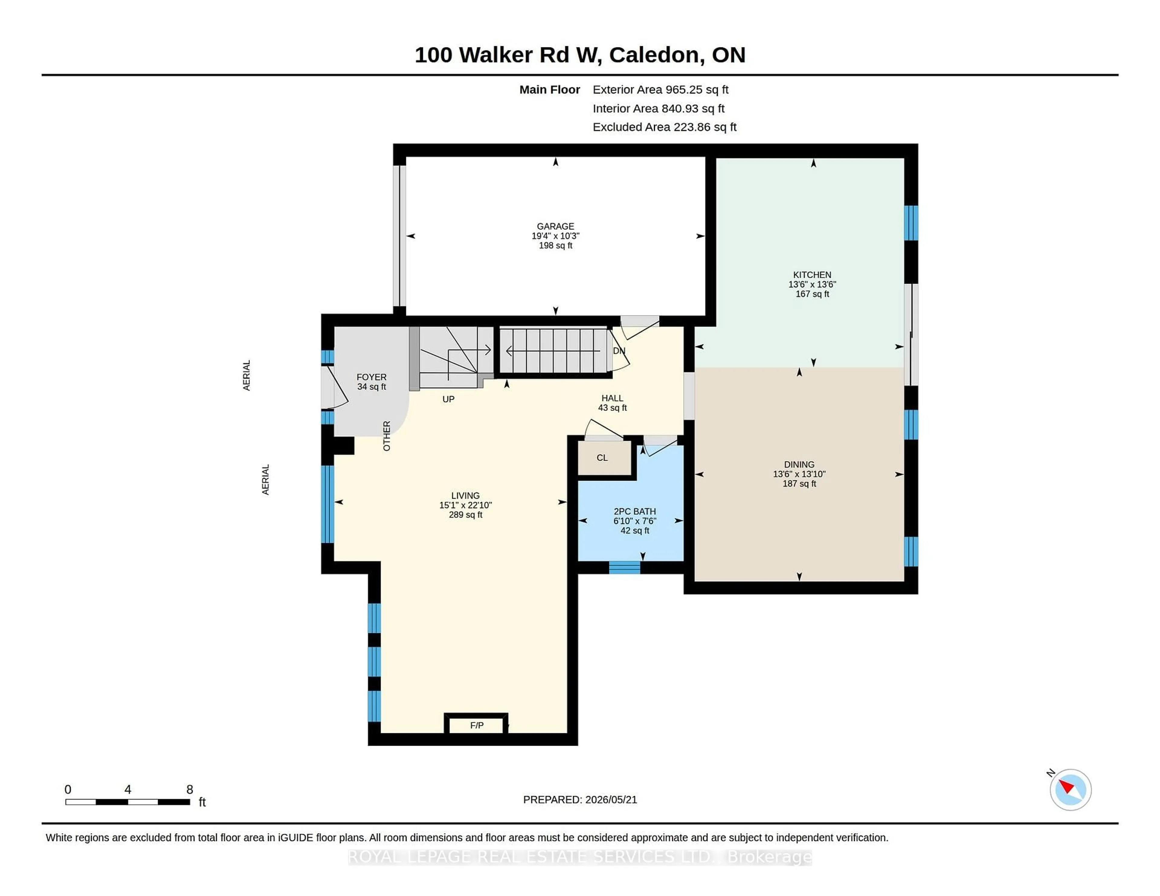 Floor plan for 100 Walker Rd, Caledon Ontario L7C 3M4