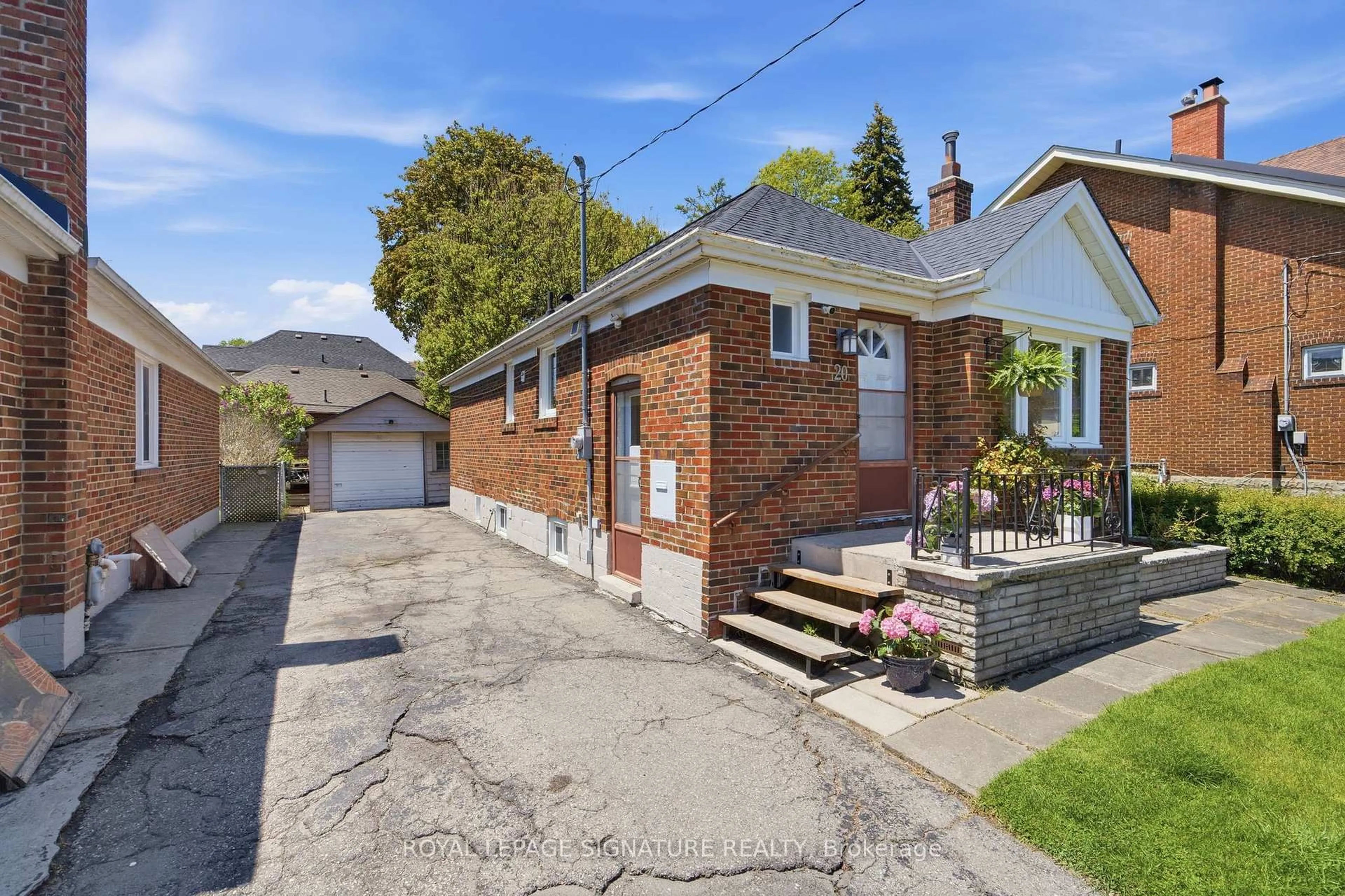 Home with brick exterior material, street for 20 Aldgate Ave, Toronto Ontario M8Y 3L6