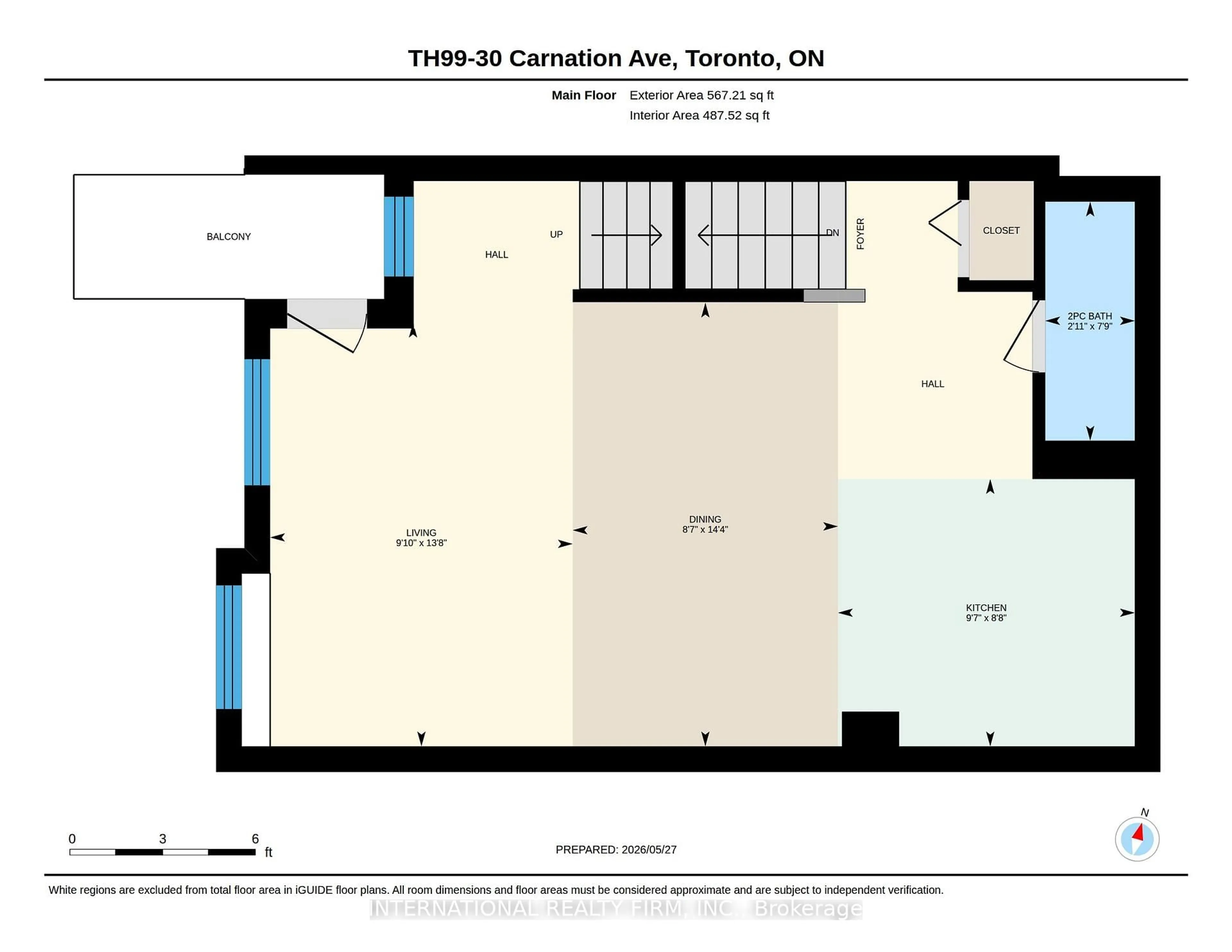 Floor plan for 30 Carnation Ave #99, Toronto Ontario M8V 0B8