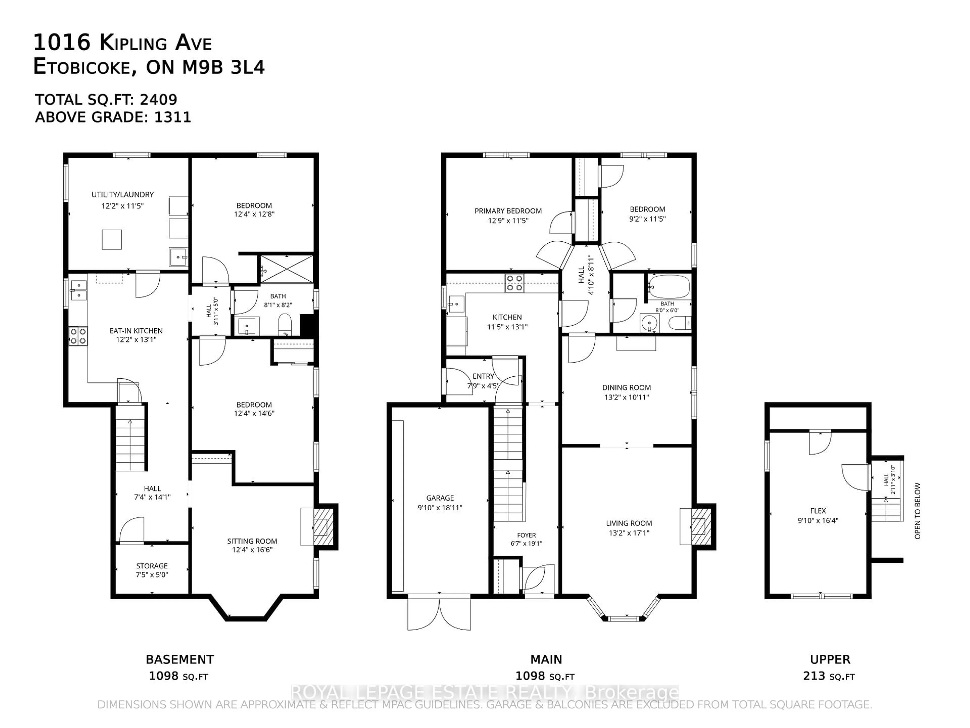 Floor plan for 1016 Kipling Ave, Toronto Ontario M9B 3L4